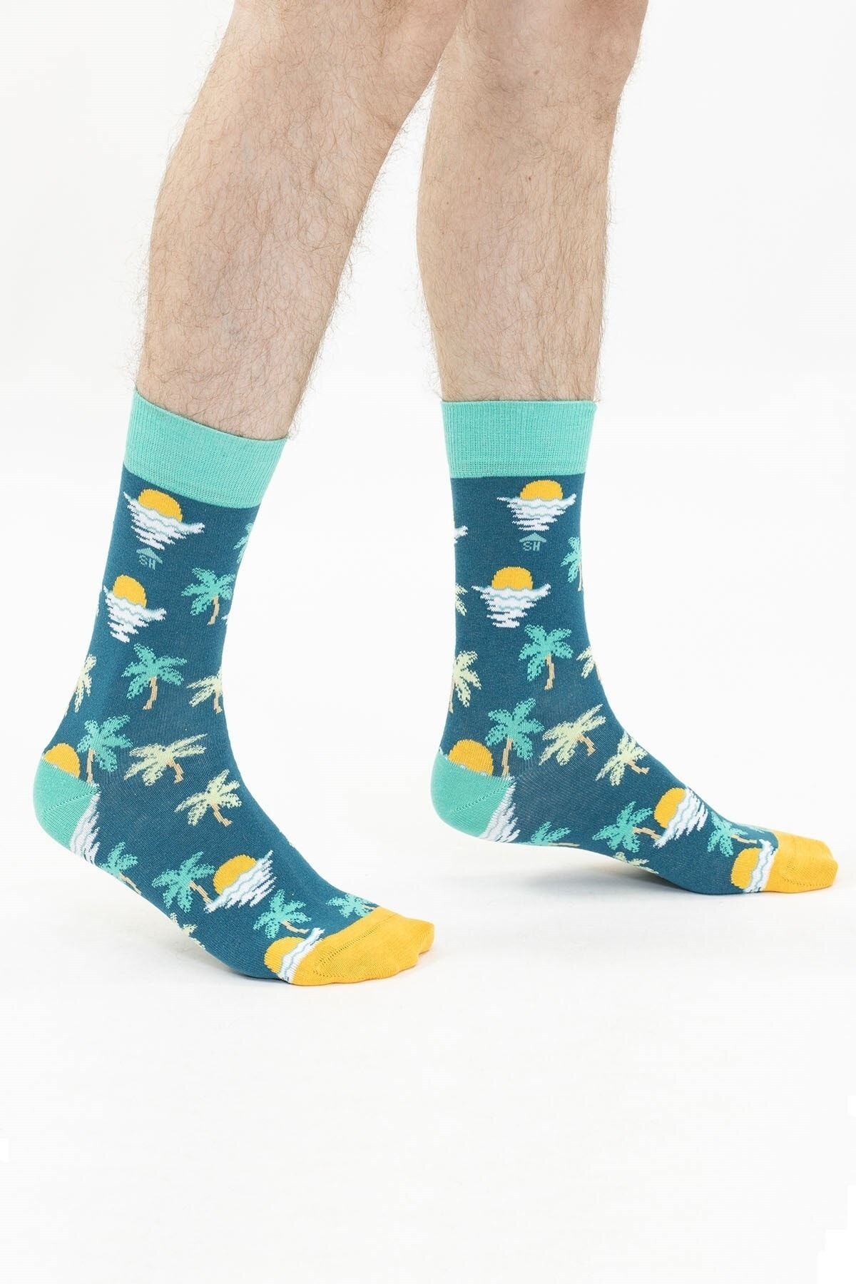The Socks House Erkek Gün Batımı Desenli Çorap