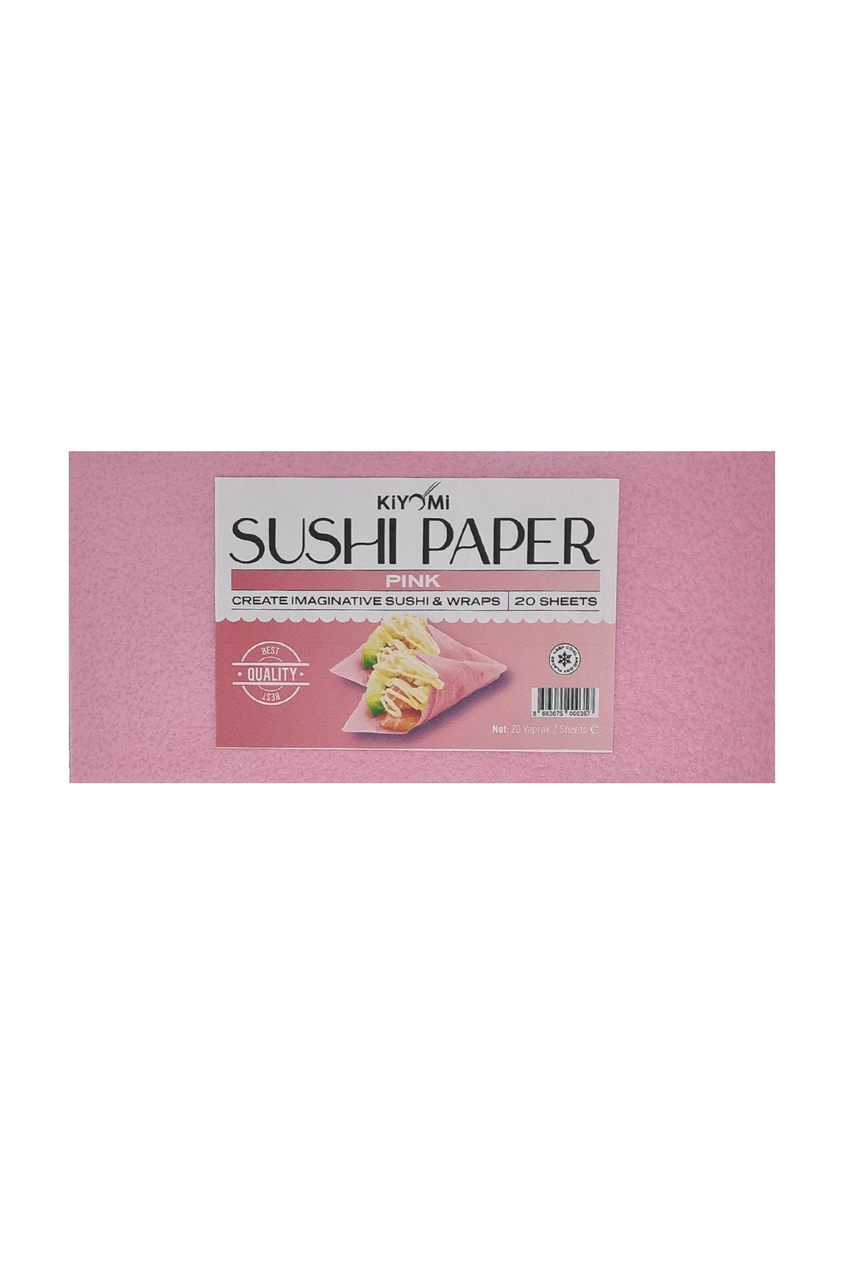 Kiyomi Pembe Soya Kağıdı - Suşi Kağıdı - Sushi Wrapper - 20 Yaprak