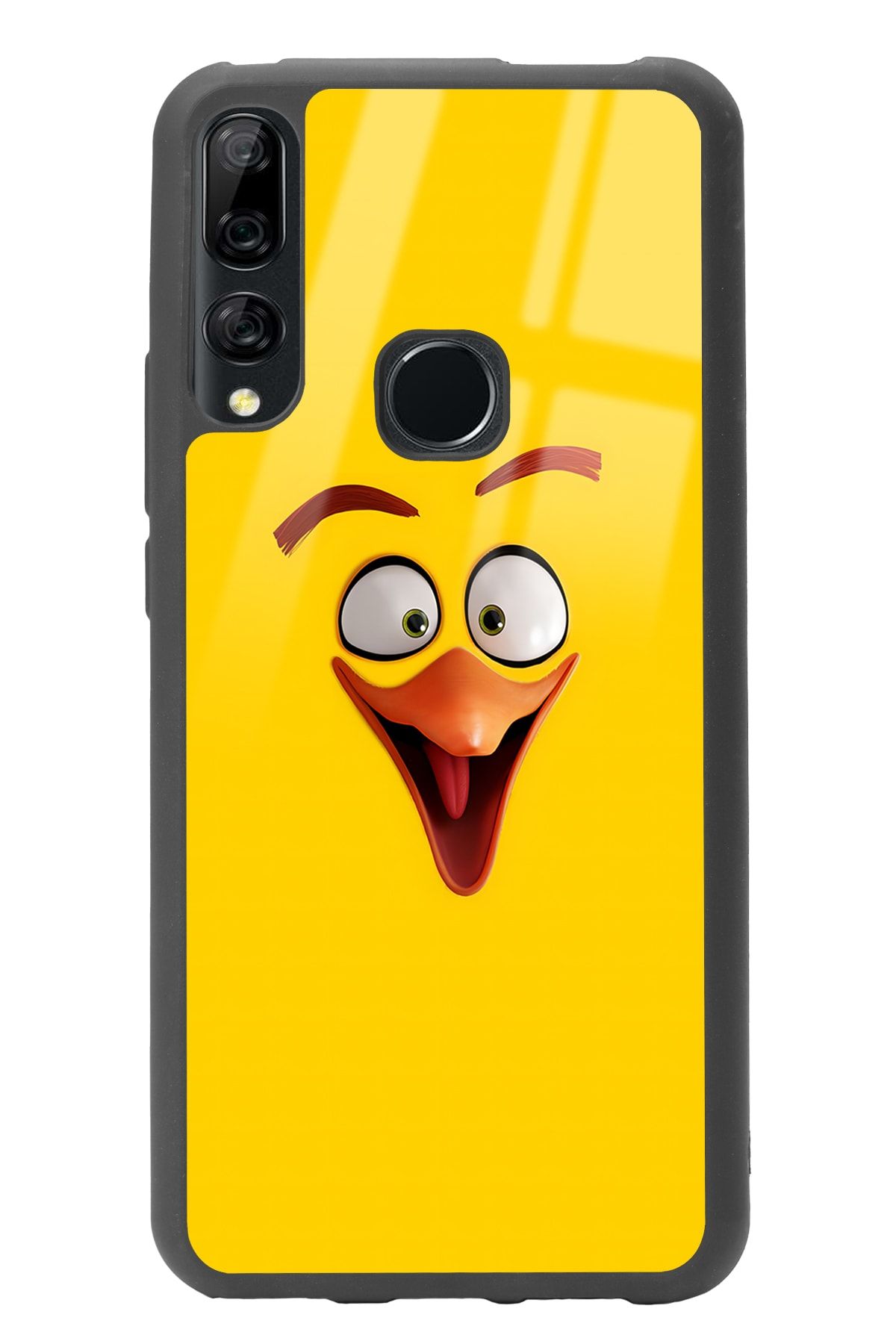 Spoyi Huawei Y9 Prime Yellow Angry Birds Tasarımlı Glossy Telefon Kılıfı