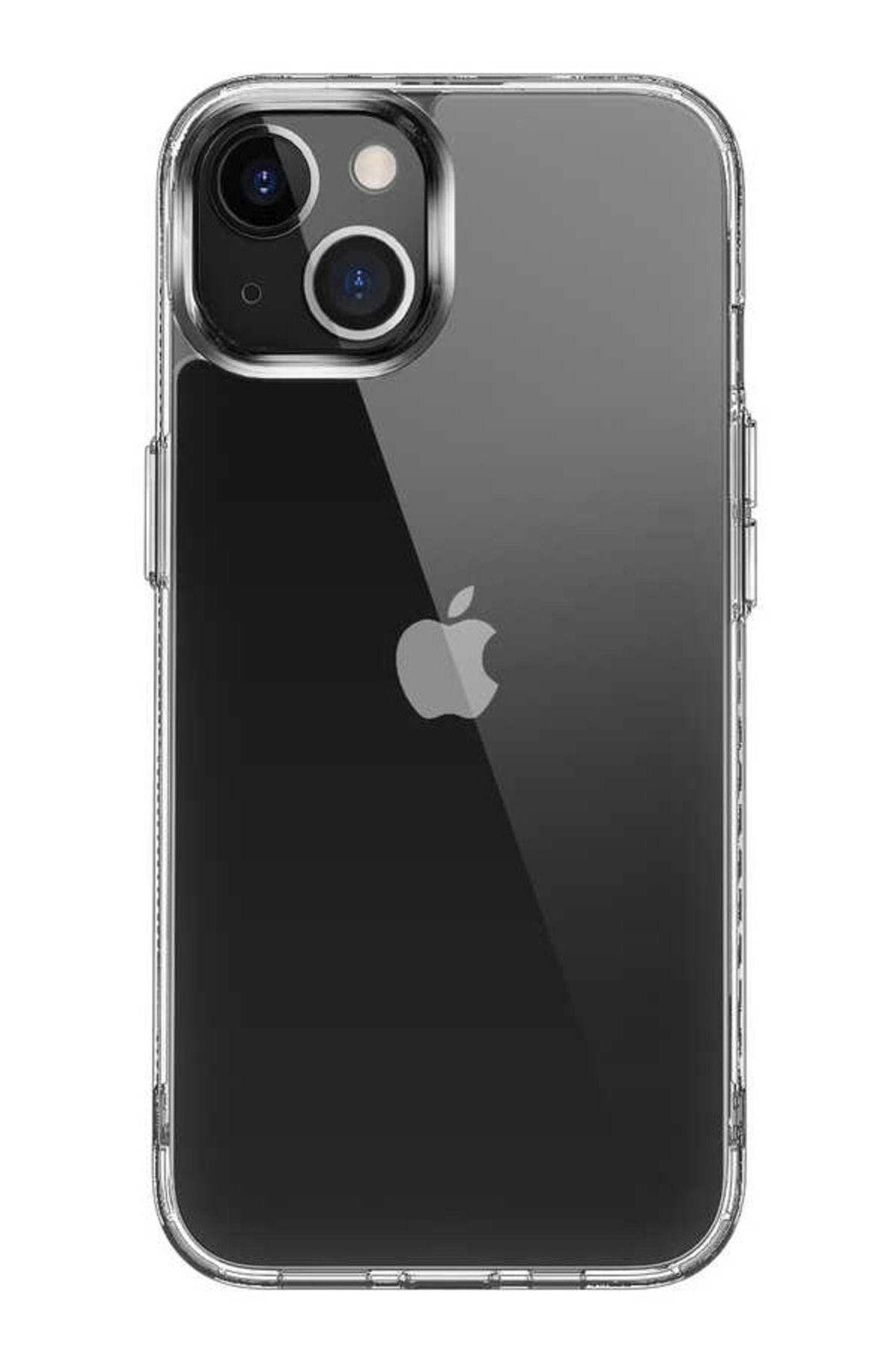 Eiroo Metal Serisi Iphone 13 Silikon Kenarlı Şeffaf Rubber Kılıf