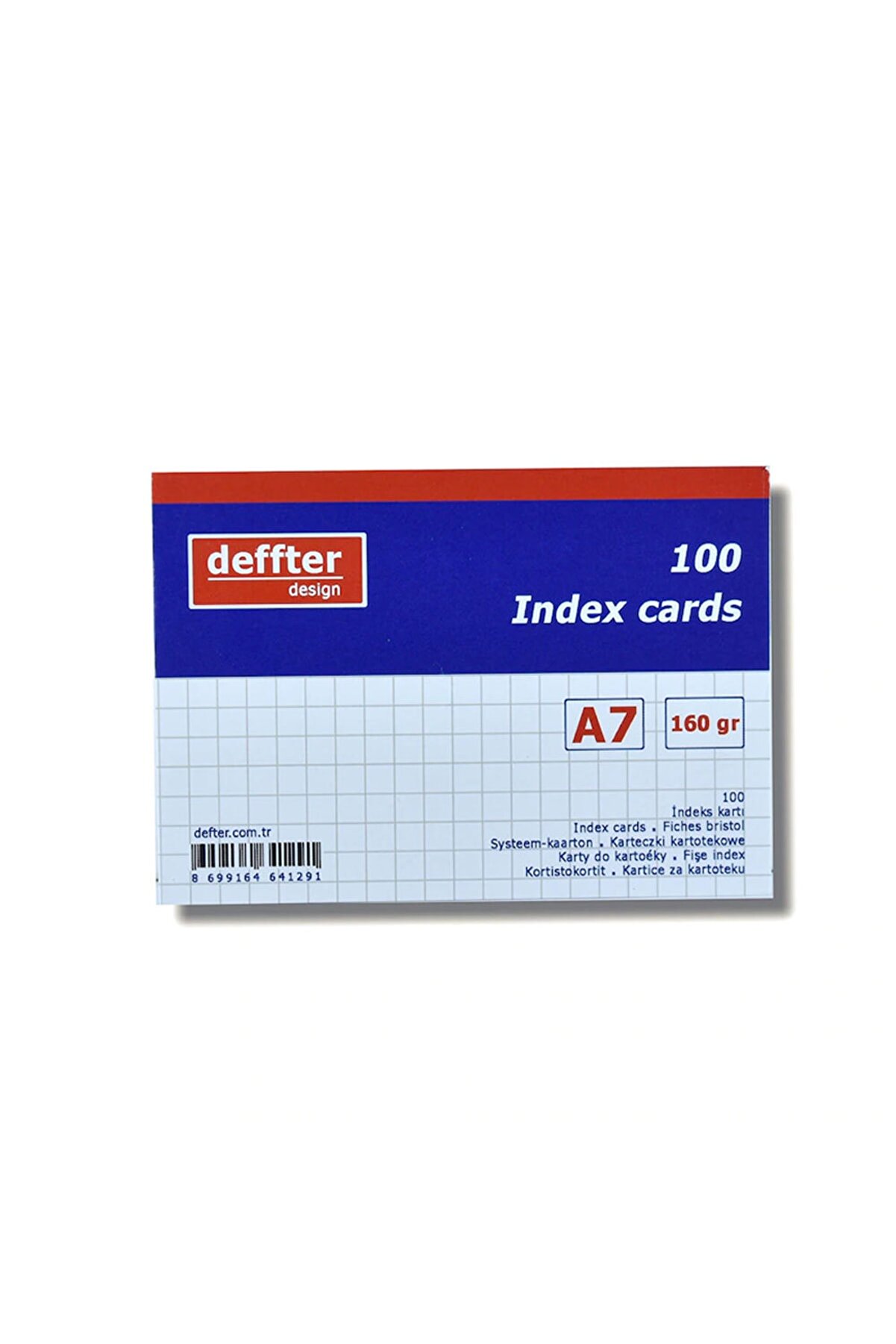 Deffter Index Kartı A7 Beyaz Kareli
