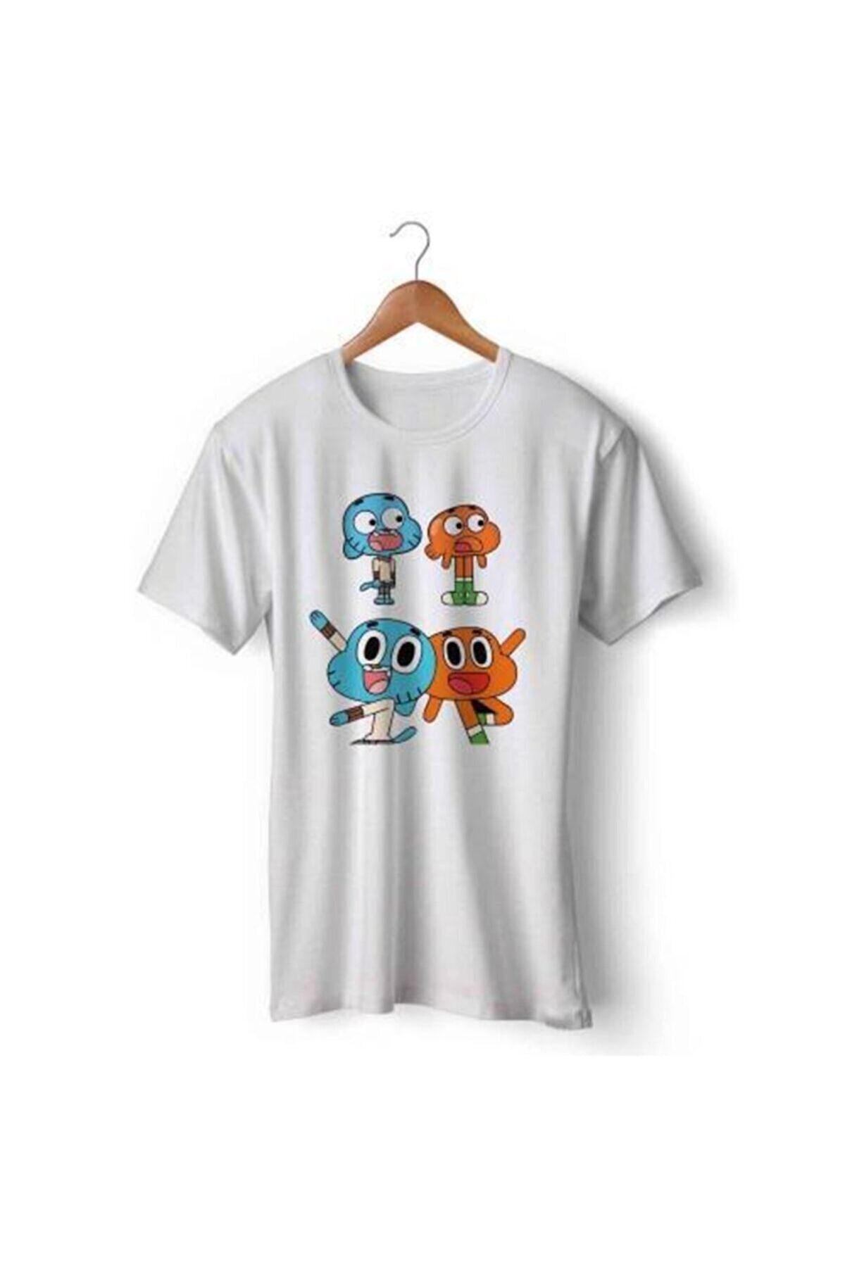 ART HEDİYE Xl Beden Gumball Cartoon Network Kısa Kol Tişört T-shirt