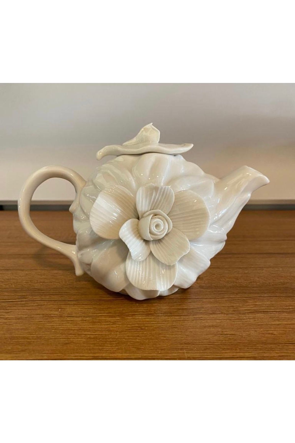 Kütahya Porselen Porselen Çiçekli Teapot Demlik