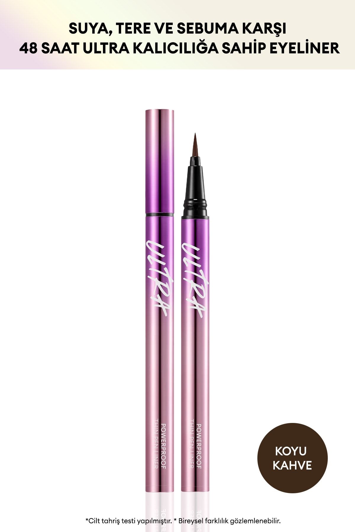 Missha Su   Ter Ve Yağa Dayanıklı   48 Saate Kadar Kalıcı Ultra Powerproof Thin Pen Liner  Dark Brown