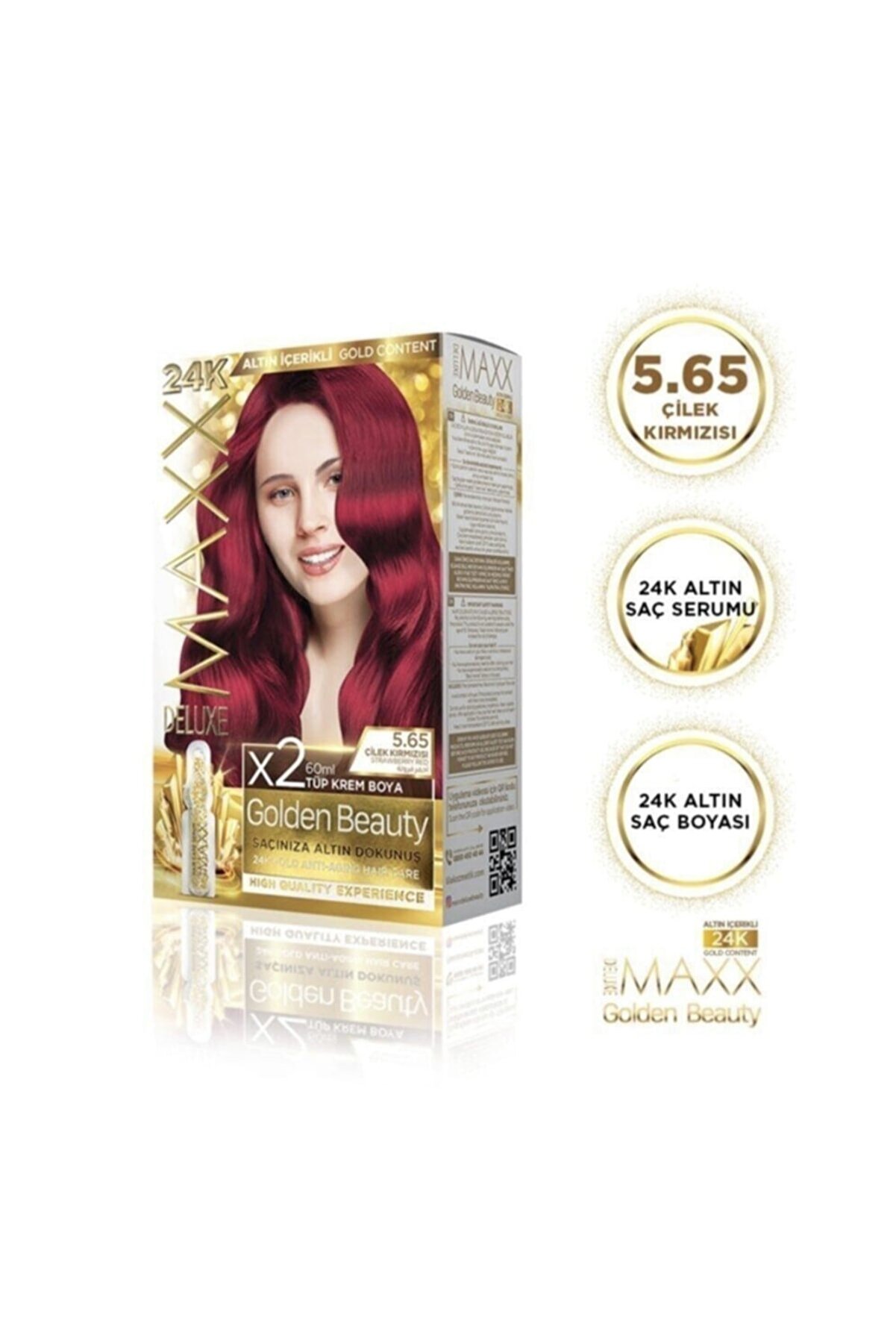 MAXX DELUXE Golden Beauty 5.65 Çilek Kırmızısı Set Boya