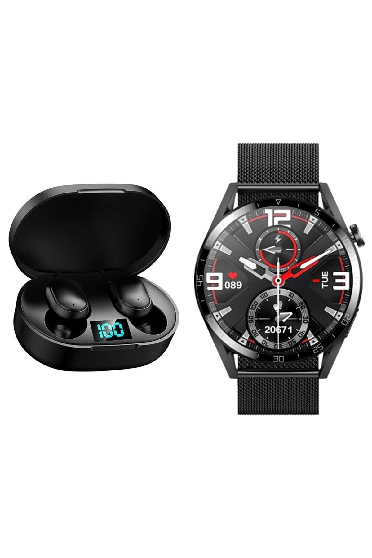 FERRO Smart Watch Nfc Gps Kulaklık Hediyeli Yeni Nesil Ios Ve Android Uyumlu Akıllı Saat Hasır