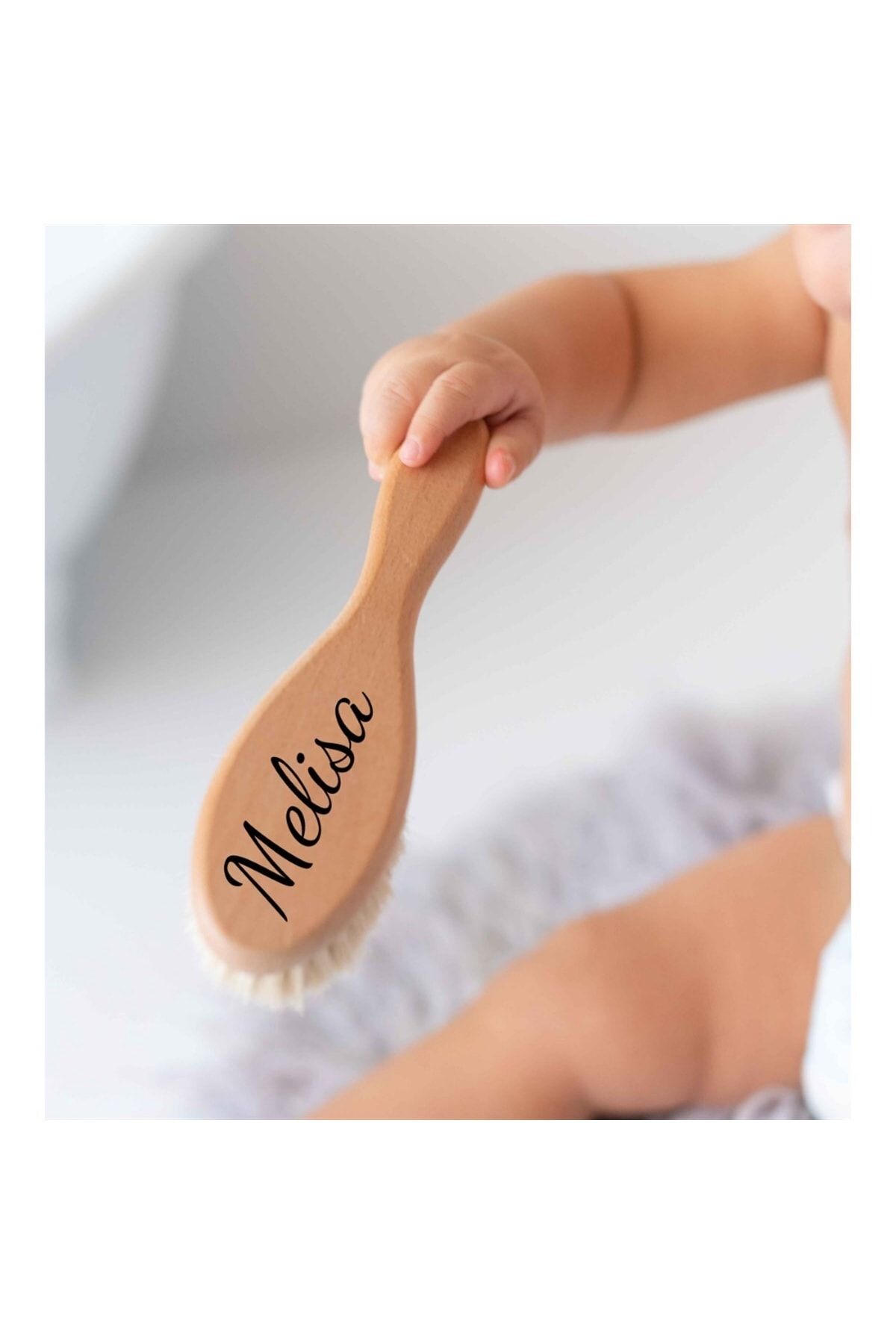 Mama Yoyo Baby Kids Isimli Doğal Keçi Kılı Bebek Saç Fırçası - Ekstra Yumuşak