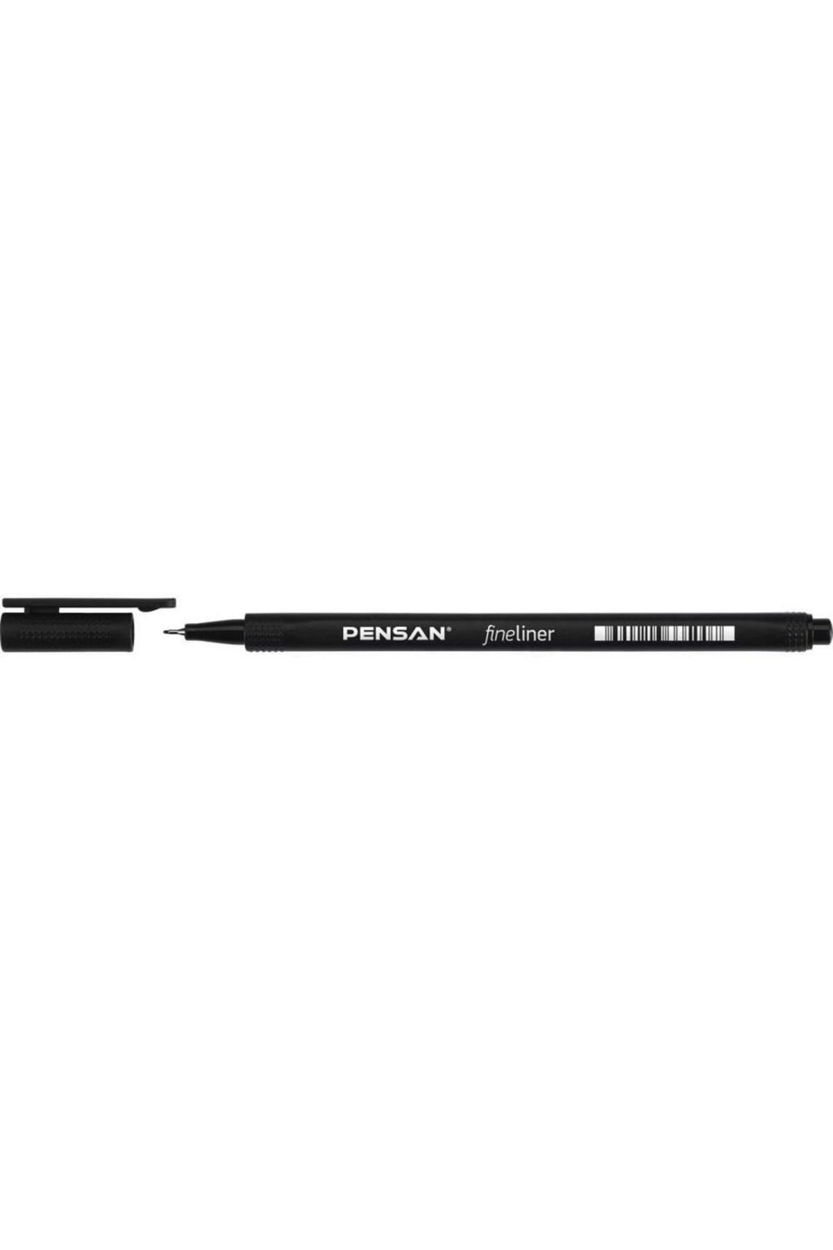 Pensan Fineliner Keçe Uç Kalem Siyah 0,4mm 6500 (10 Lu Paket)