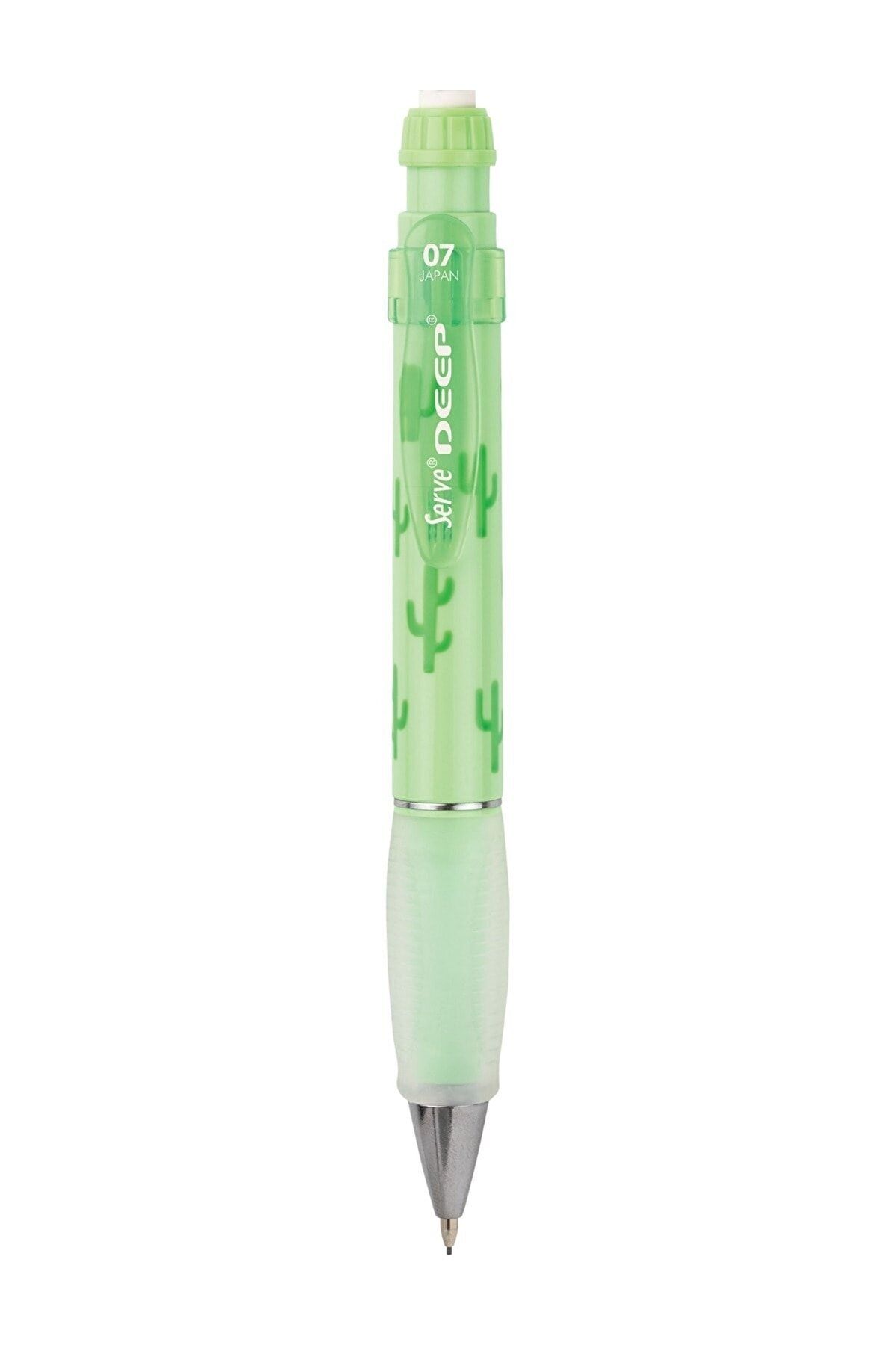 Serve Versatil Kalem (mekanik Kurşun Kalem) Deep 0.7 Mm Elma Yeşili Kaktüs