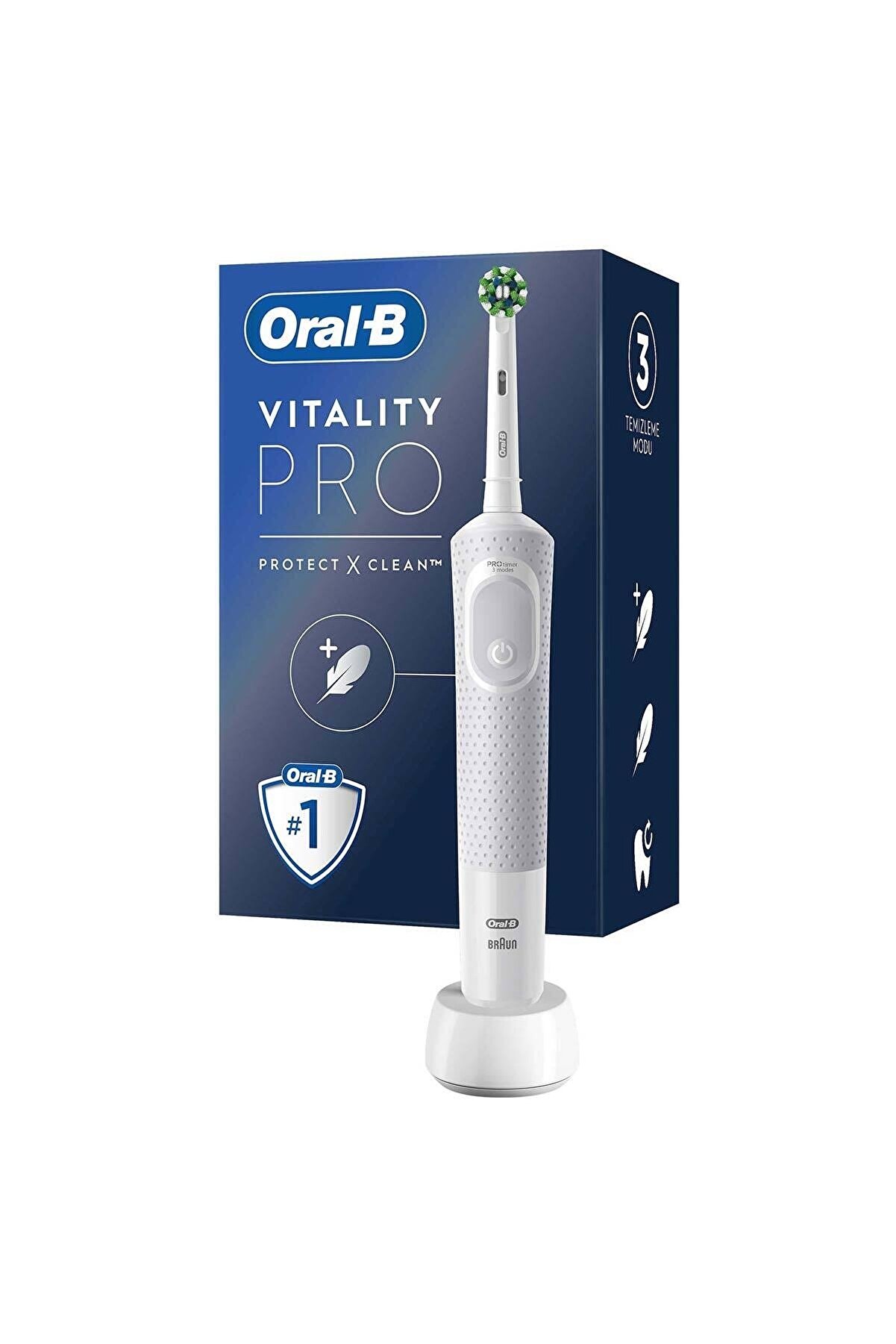 Oral-B Şarjlı/Elektrikli Diş Fırçası Vitality Pro Beyaz Koruma ve Temizlik