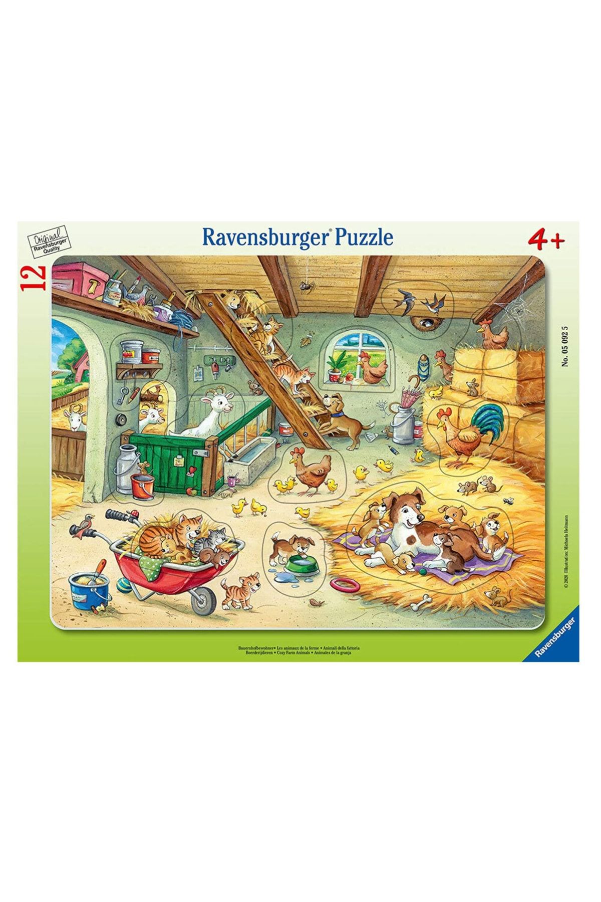 RAVENSBURGER Çocuk Puzzle 12 Parça Çiftlik Evi 50925