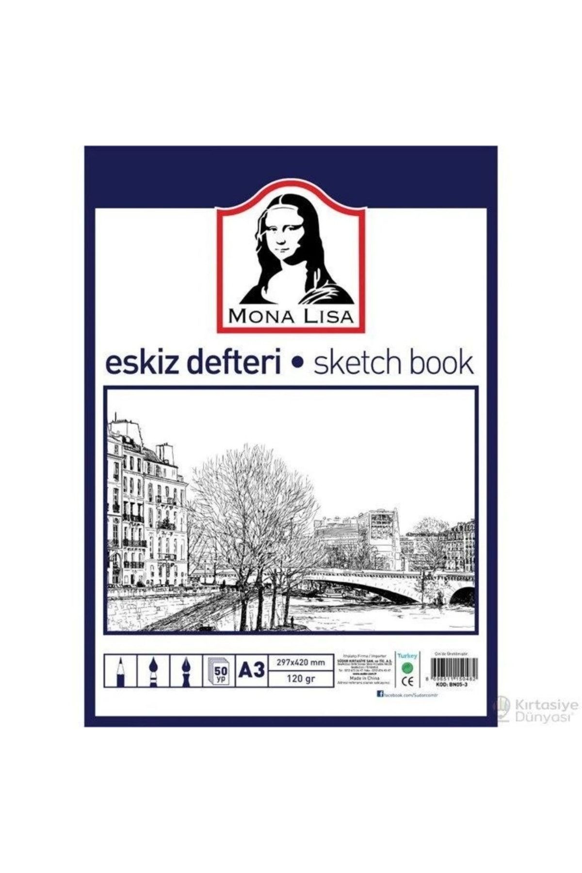 Monalisa Eskiz Defteri Sketch Book A3 120gr 50yp