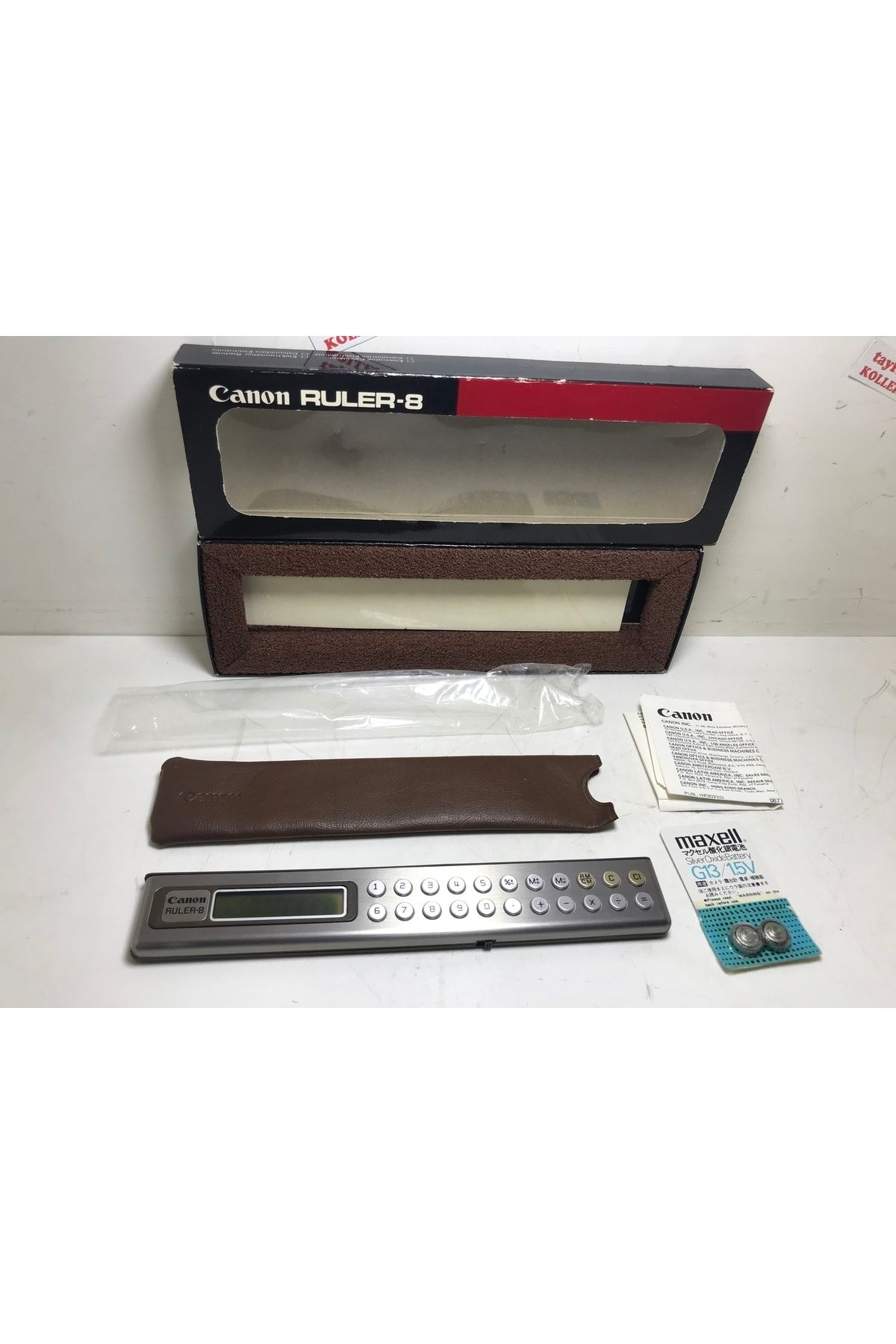 Canon Ruler-8 Made In Japan Kutusunda Cetvelli Hesap Makinası - Koleksiyon Ürünü