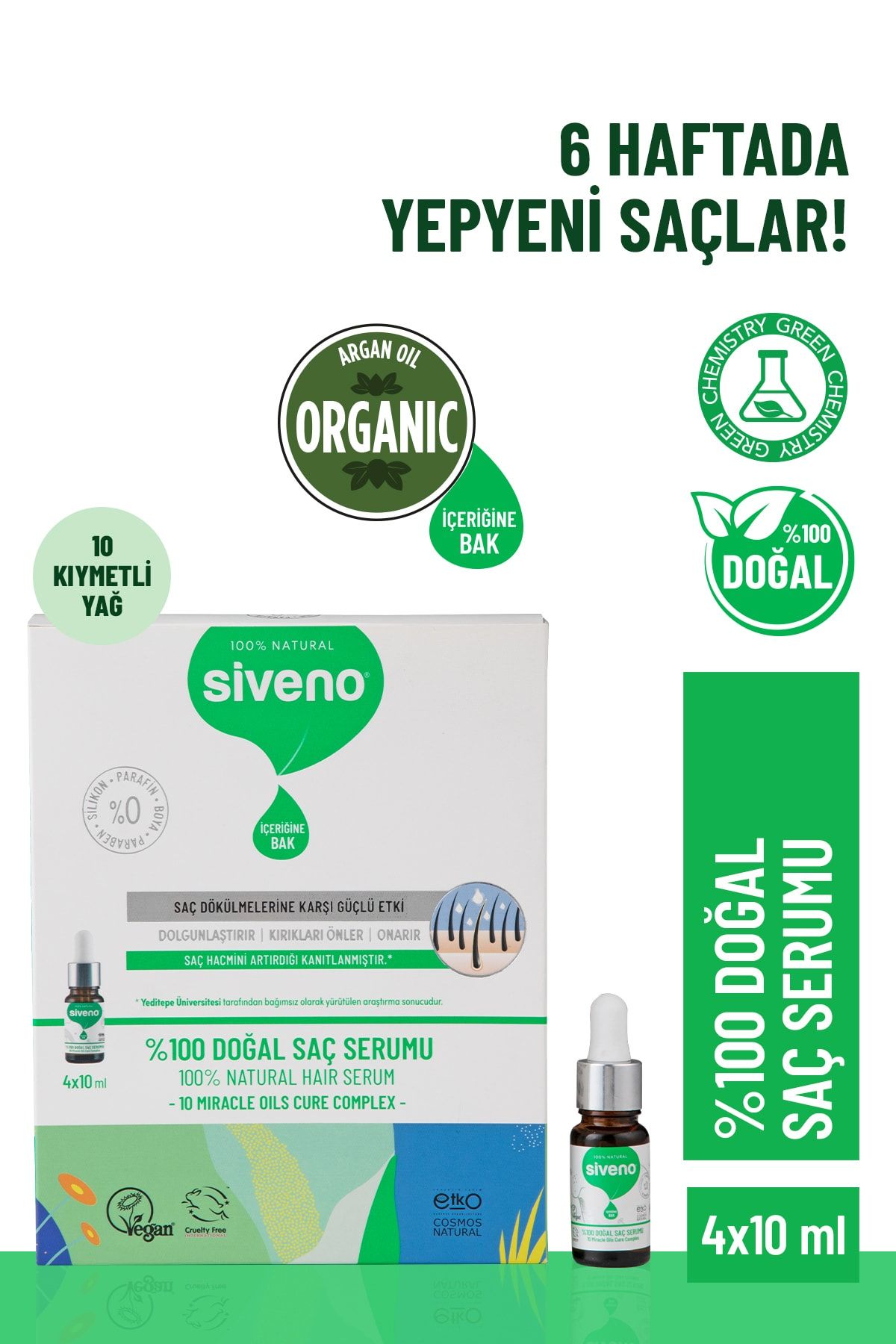 Siveno % 100 Doğal Bitkisel Yıpranmış Saçlar Ve Dökülen Saçlara Özel