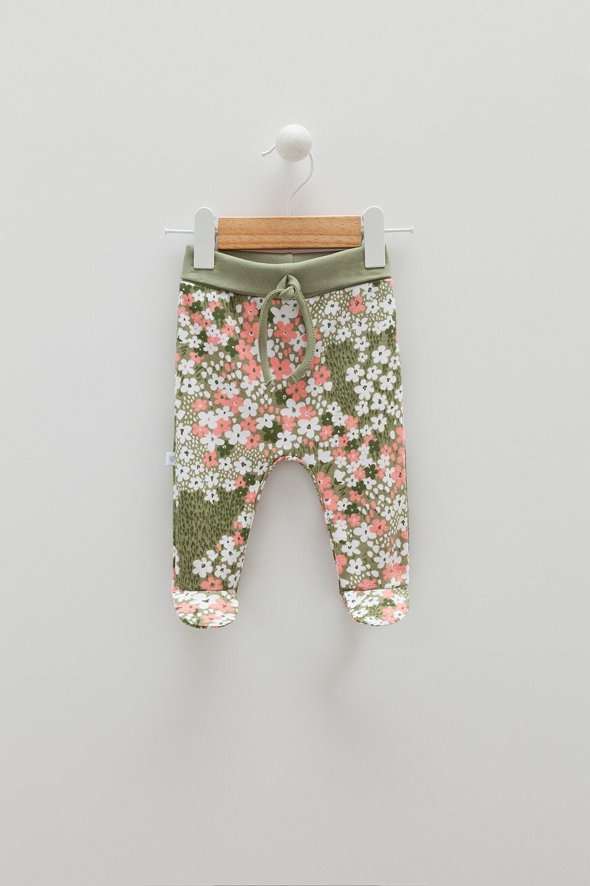 Caramell %100 Pamuklu Kız Bebek Flowers(çiçekli) Pantolon
