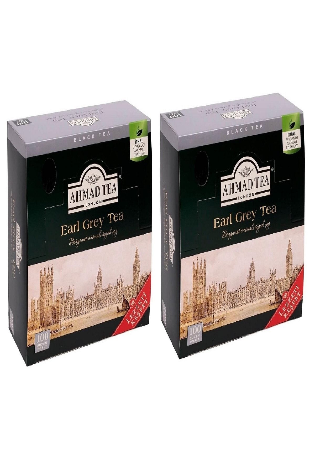 Ahmad Tea Earl Grey Bardak Poşet Çay 100'lü X 2 Adet
