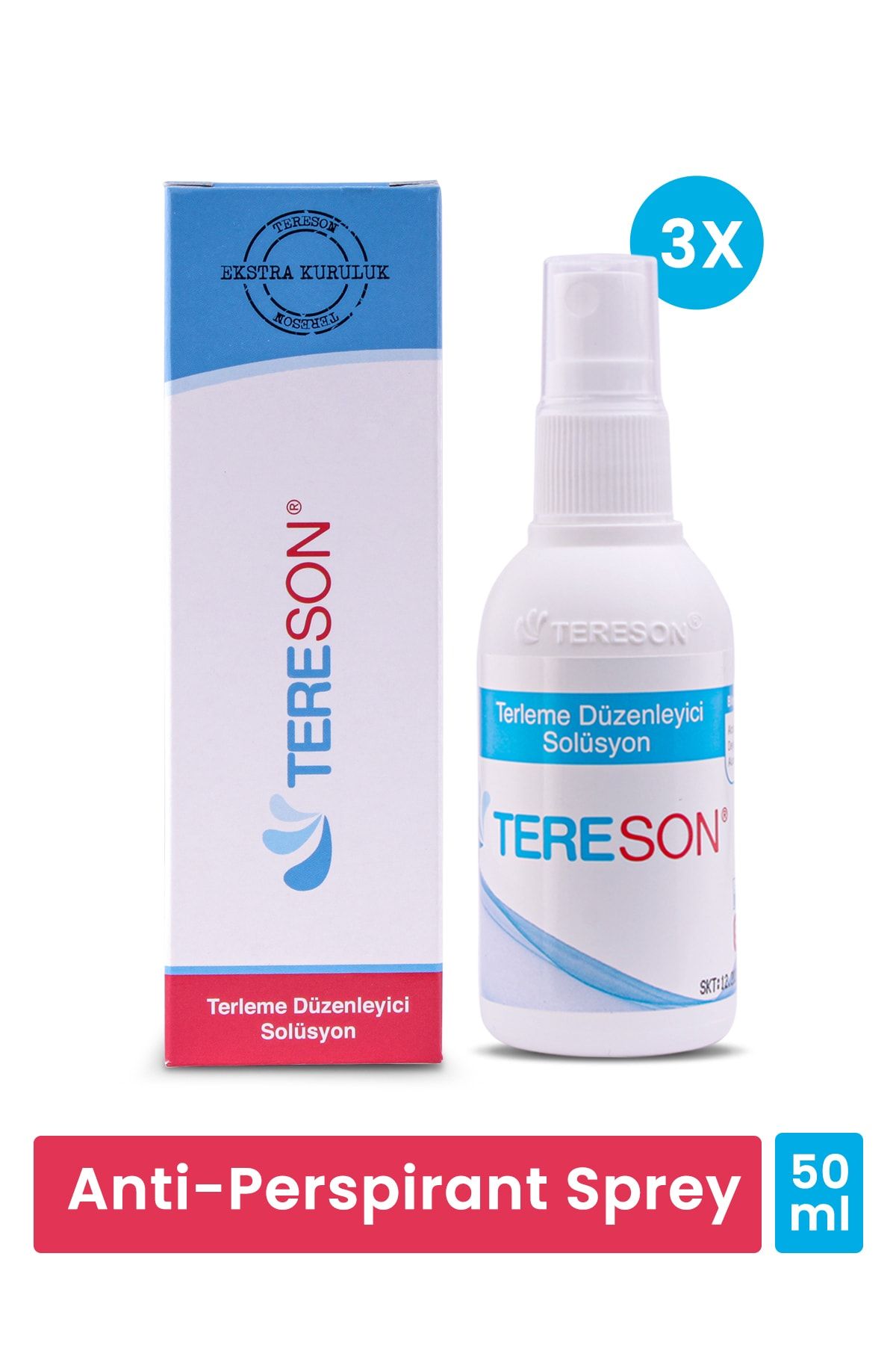 Tereson El,ayak, Koltuk Altı Terleme Önleyici Ve Ter Kokusuna Karşı Koruma Antiperspirant Sprey 3x50 ml