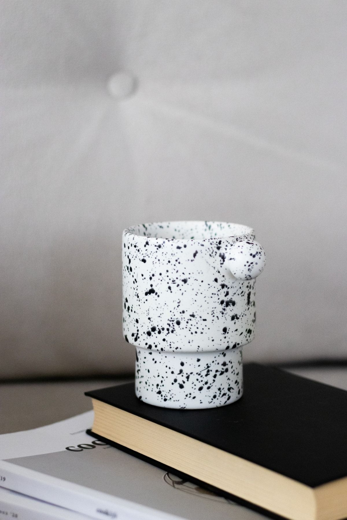 Beige & Stone Colorfull Coffe Collection Top Kulplu El Yapımı Seramik Kupa