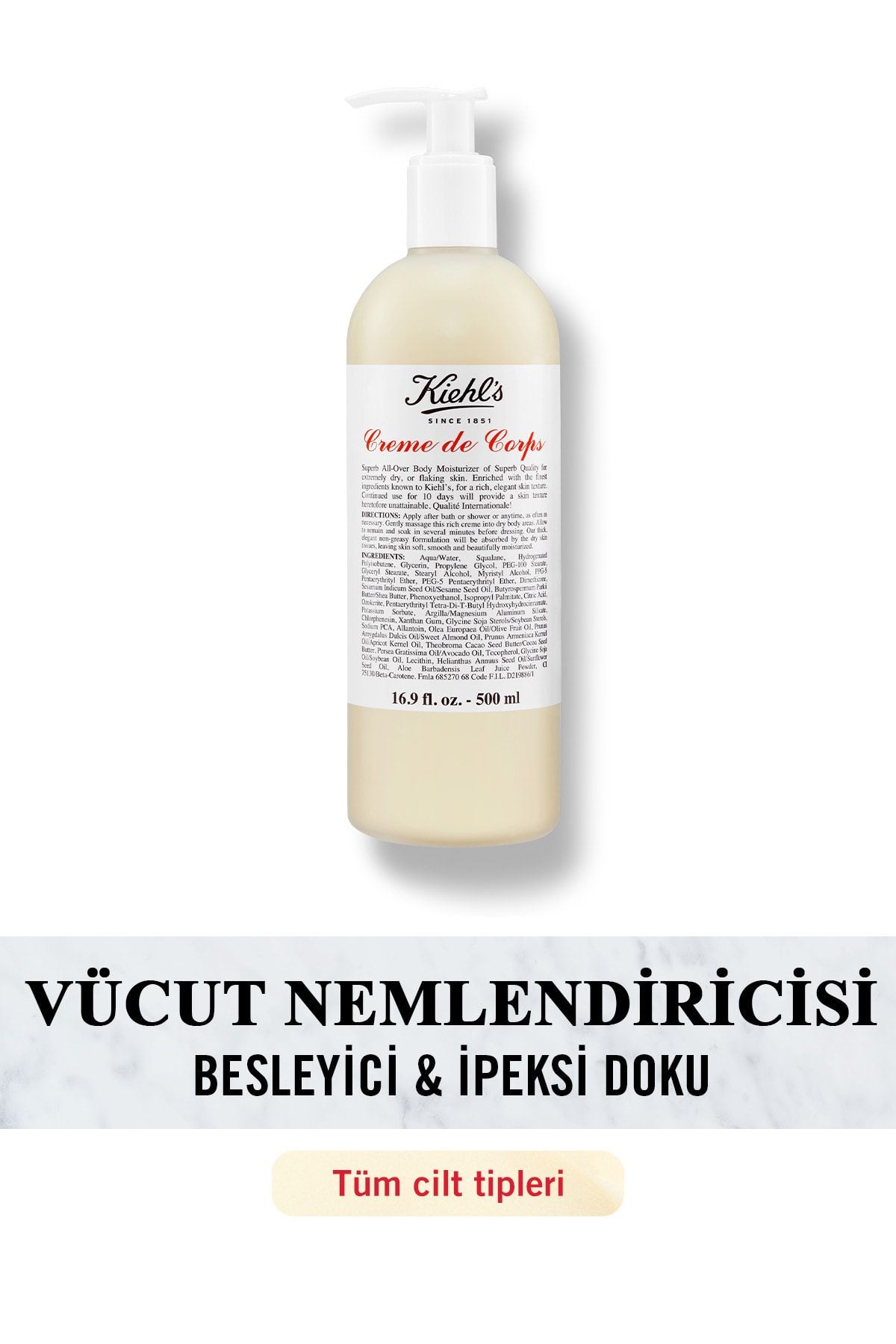 Kiehl's Creme De Corps Zengin Besleyici Vücut Nemlendiricisi 500 ml