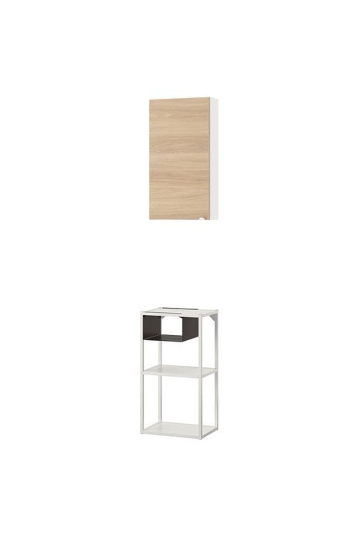 IKEA Enhet, Raf Ünitesi, 40x30x150 Cm, Beyaz-meşe