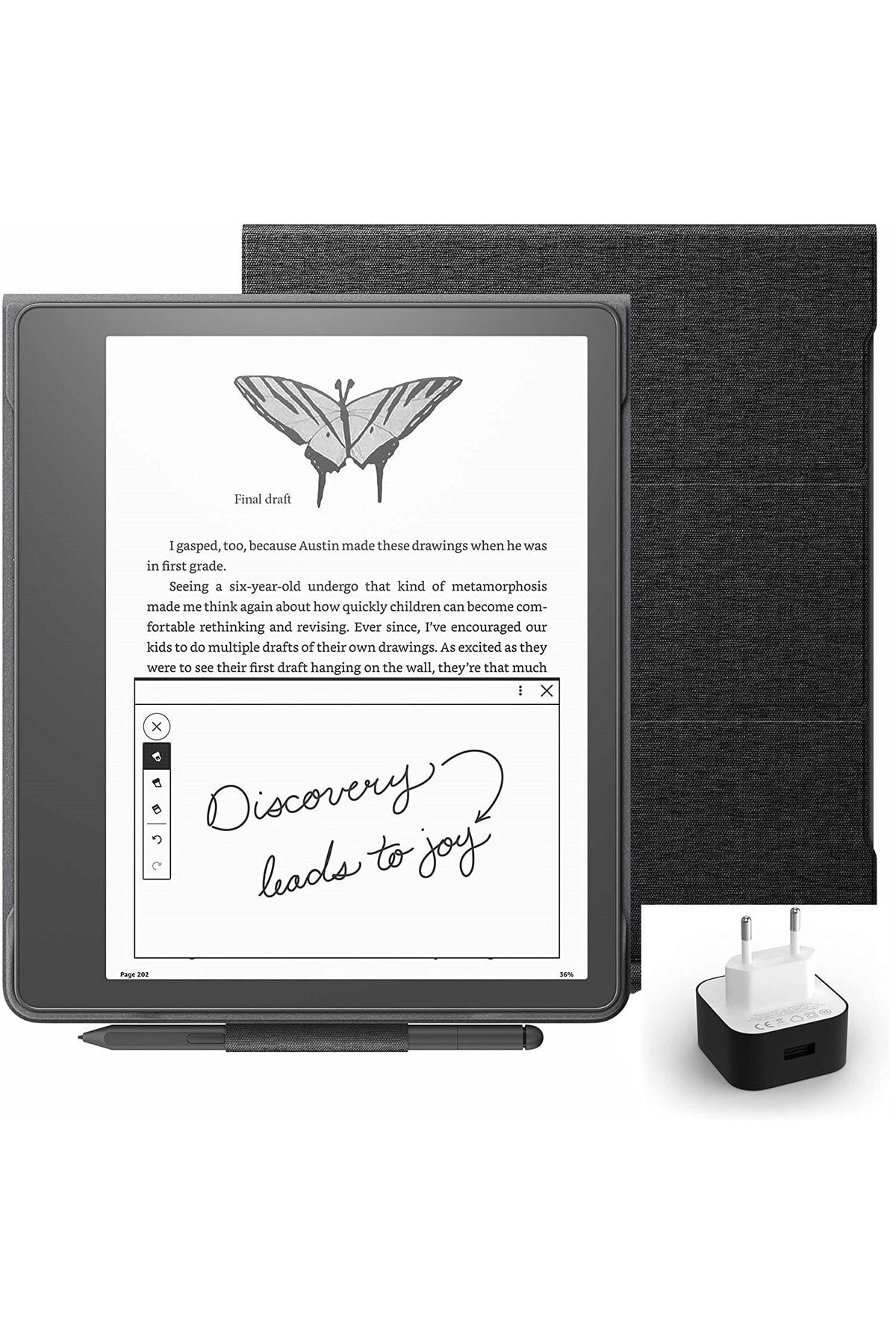 Amazon Kindle Scribe 10.2" E Kitap Okuyucu Premium Pen 64 Gb + Orijinal Kumaş Kılıf + Adaptör