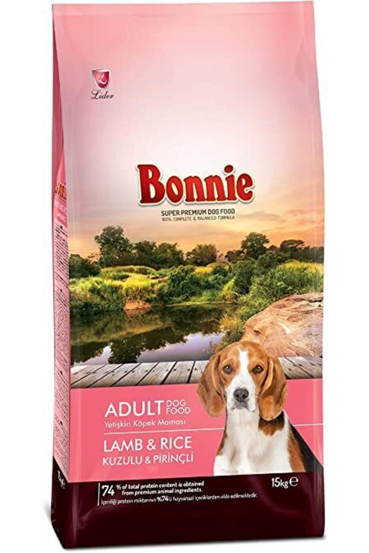 Bonnie Kuzu Ve Pirinçli Yetişkin Köpek Maması 15 Kg