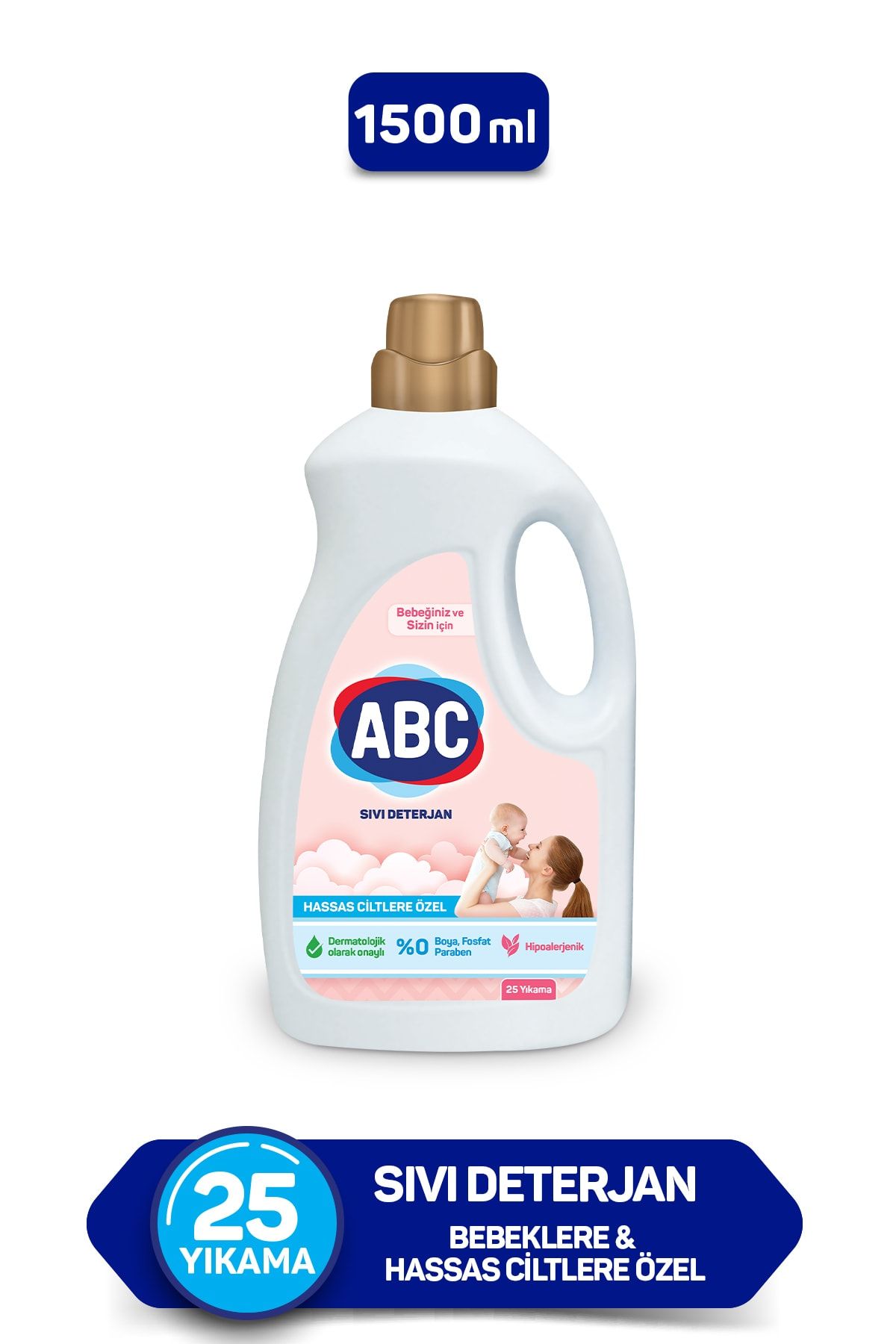 ABC Bebeklere &hassas Ciltlere Özel Sıvı Çamaşır Deterjanı 1.5l