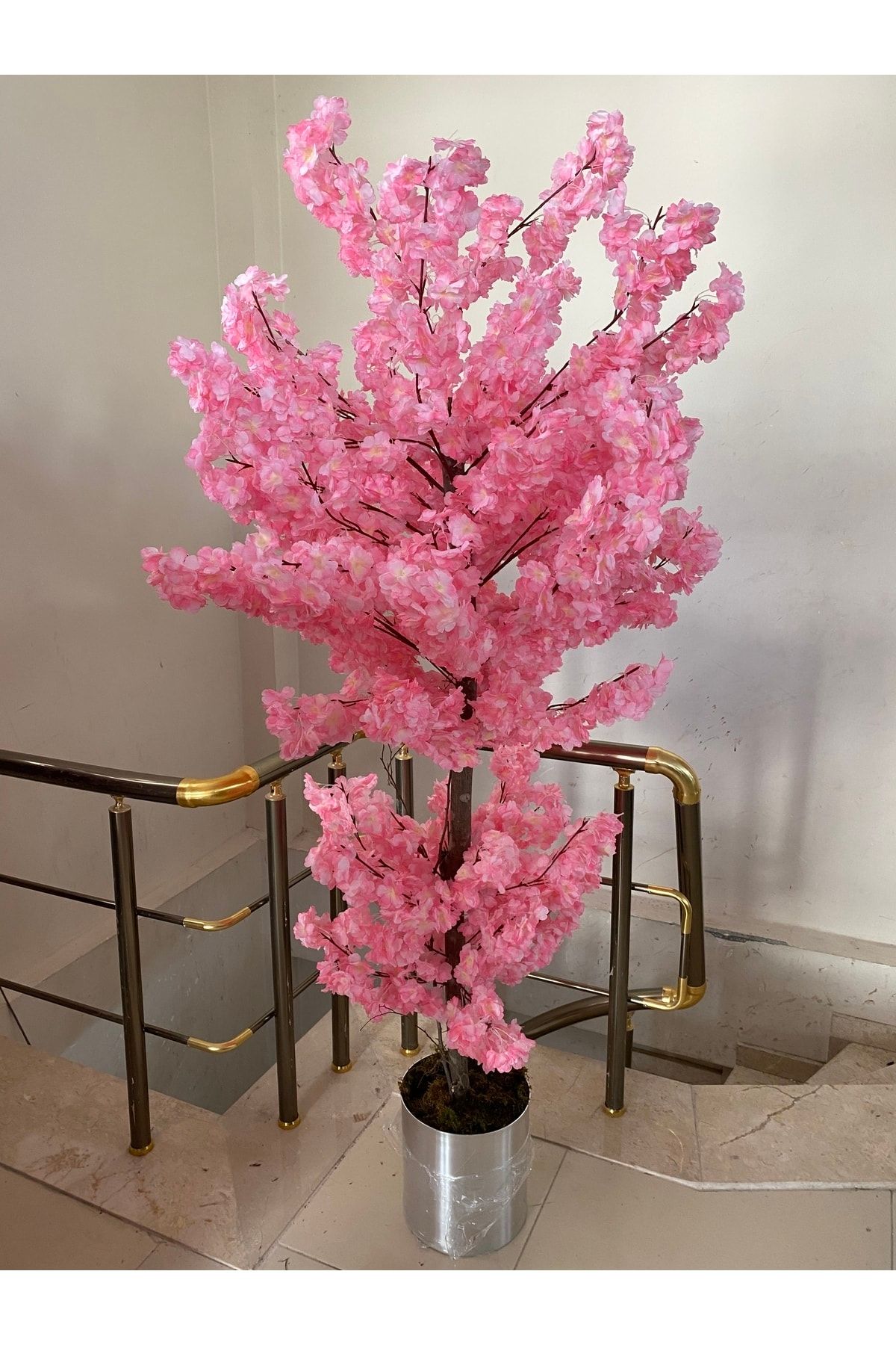 Cihan Çiçekçilik Yapay Ağaç Pembe Bahar Dalı 180 Cm