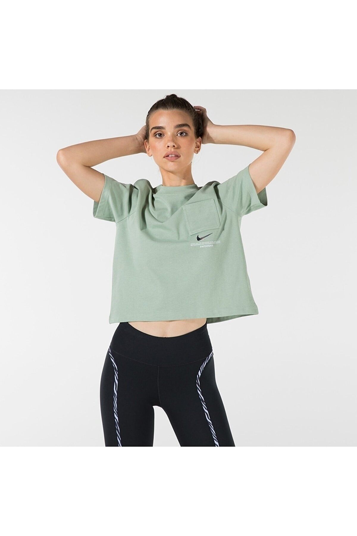 Nike Swoosh Kadın Yeşil T-shirt Dn4851-006