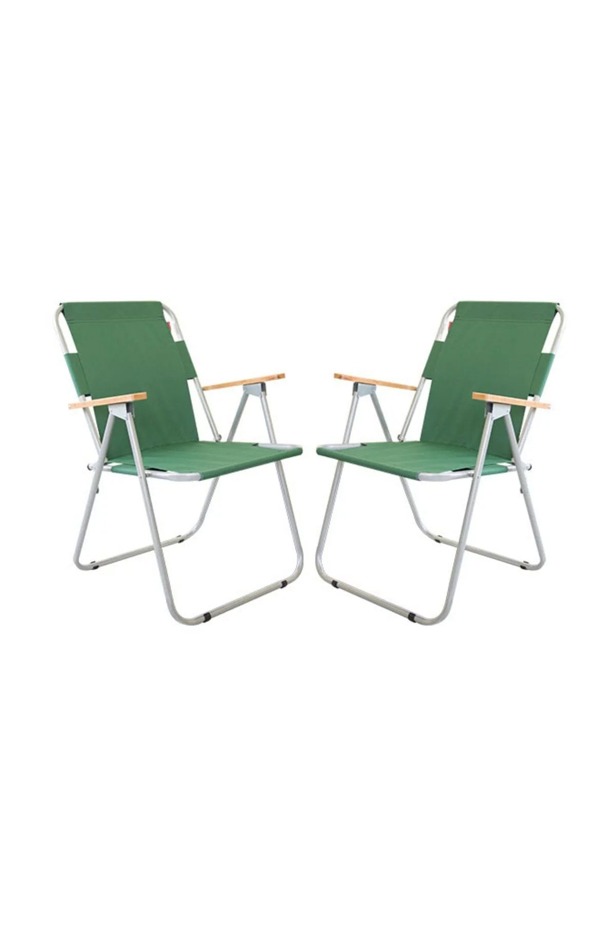 Bofigo Katlanabilir 2 Adet Bahçe Sandalyesi Katlanır Sandalye Balkon Sandalyesi Yeşil 2 Kişilik Yeşil Meta