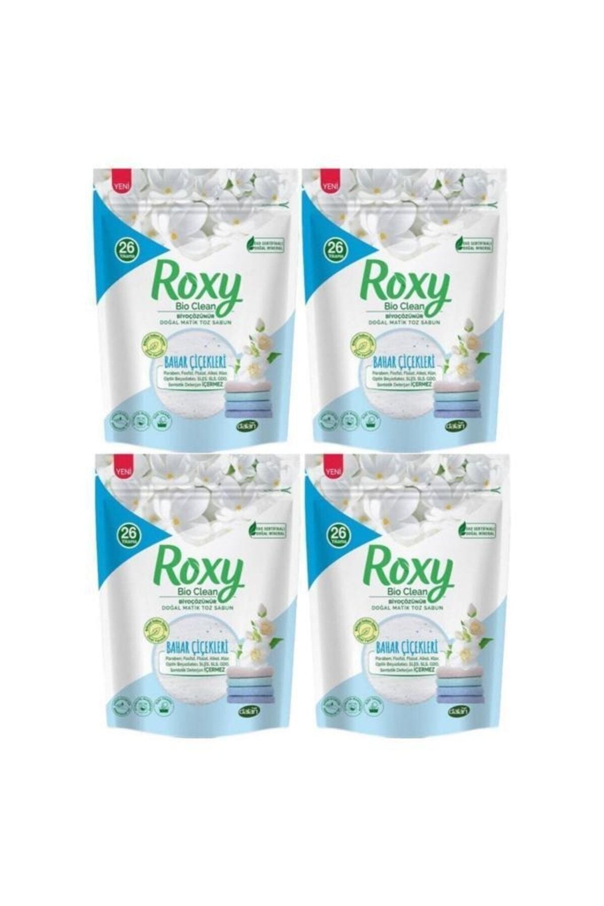Dalan Roxy Bio Clean Matik Toz Sabun Bahar Çiçekleri 1600 gr X 4 Adet