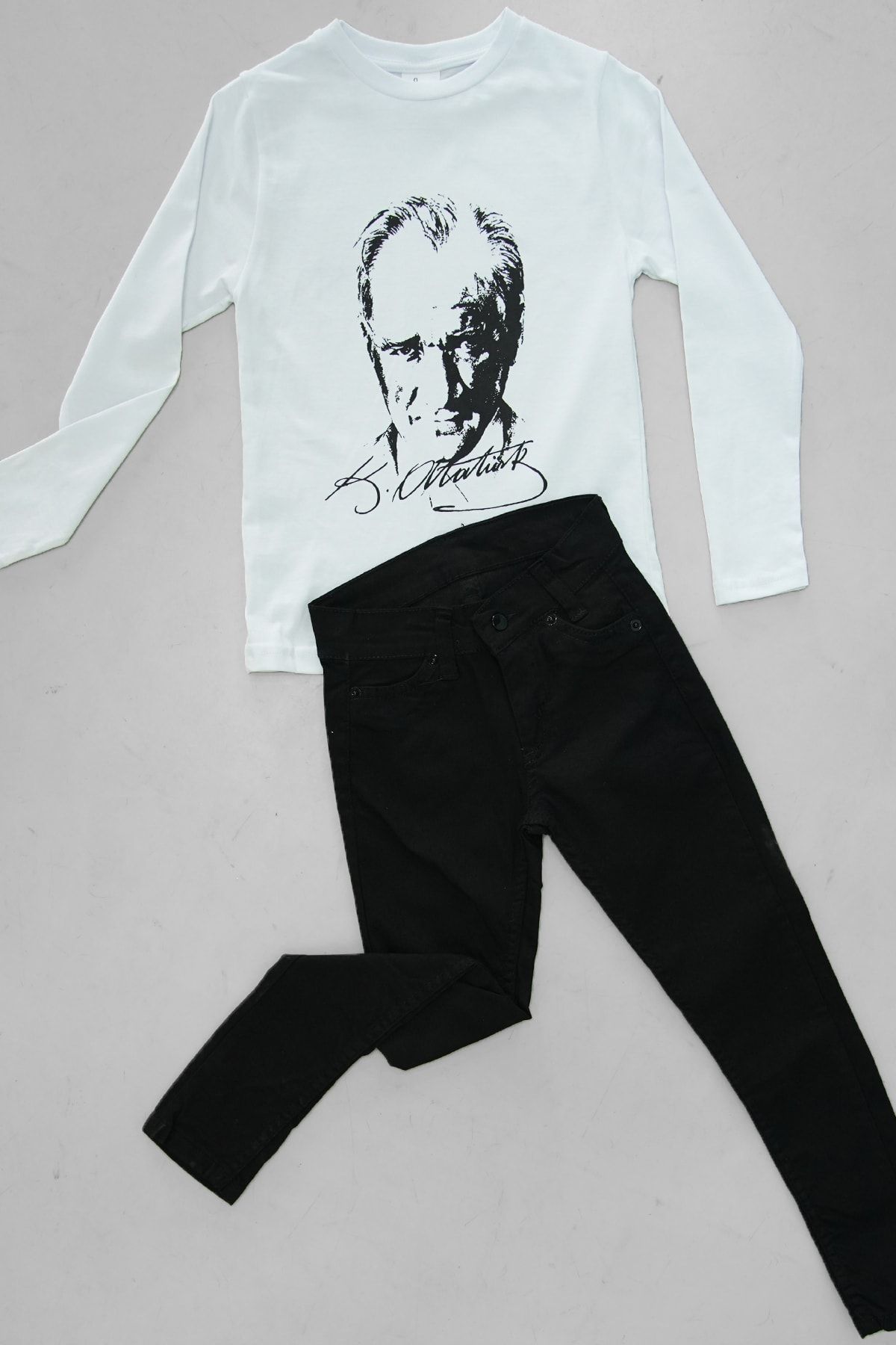 Yare 10 Kasım Atatürk'ü Anma Gününe Özel Erkek Çocuk Uzun Kollu T-shirt Ve Pantolon Takım
