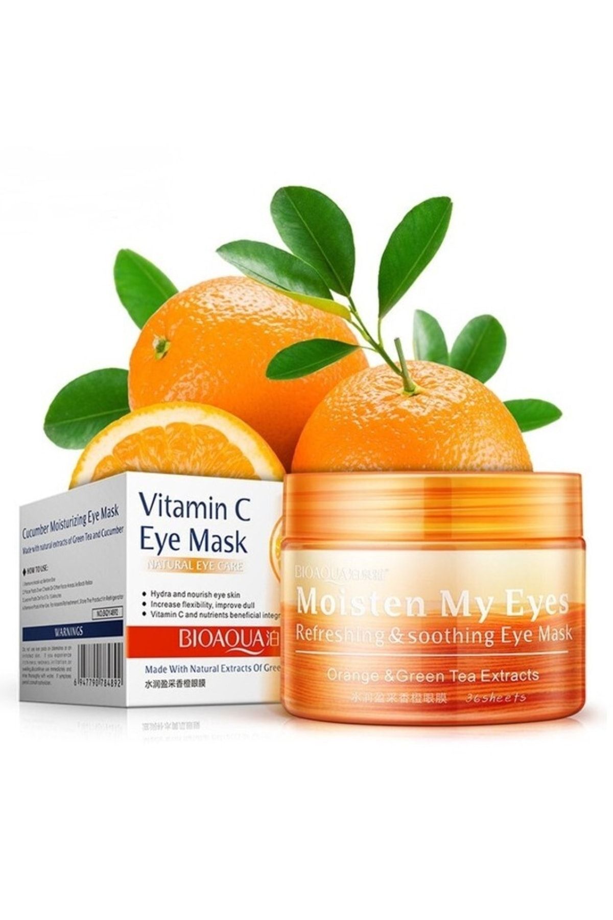 BIOAQUA Vitamin-c Portakallı Nemlendirici Göz Bakım Ve Enerji Maskeleri 80 Gr - 36 Adet