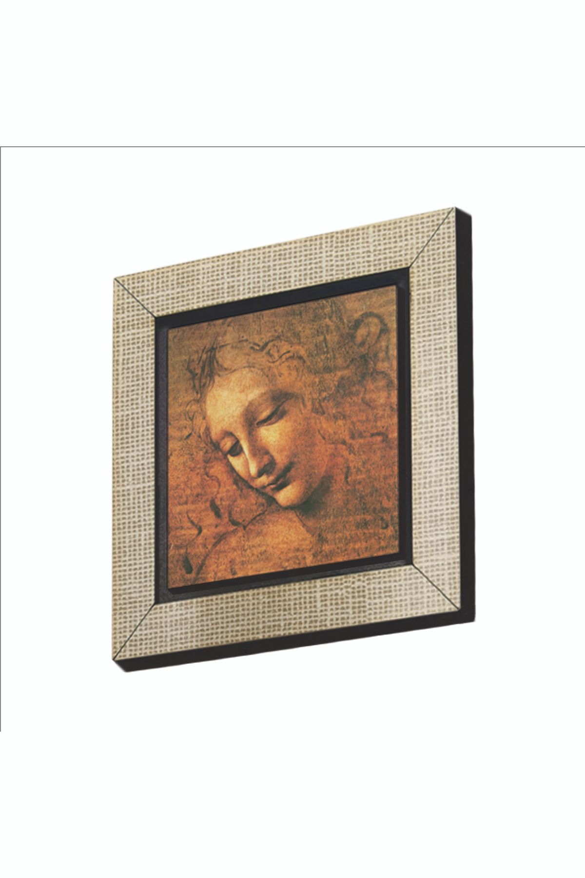 BAKSEPETE Kadın Başı Eskizi Leonardo Da Vinci, 1508 Baskılı Mdf Magnetkrg-143