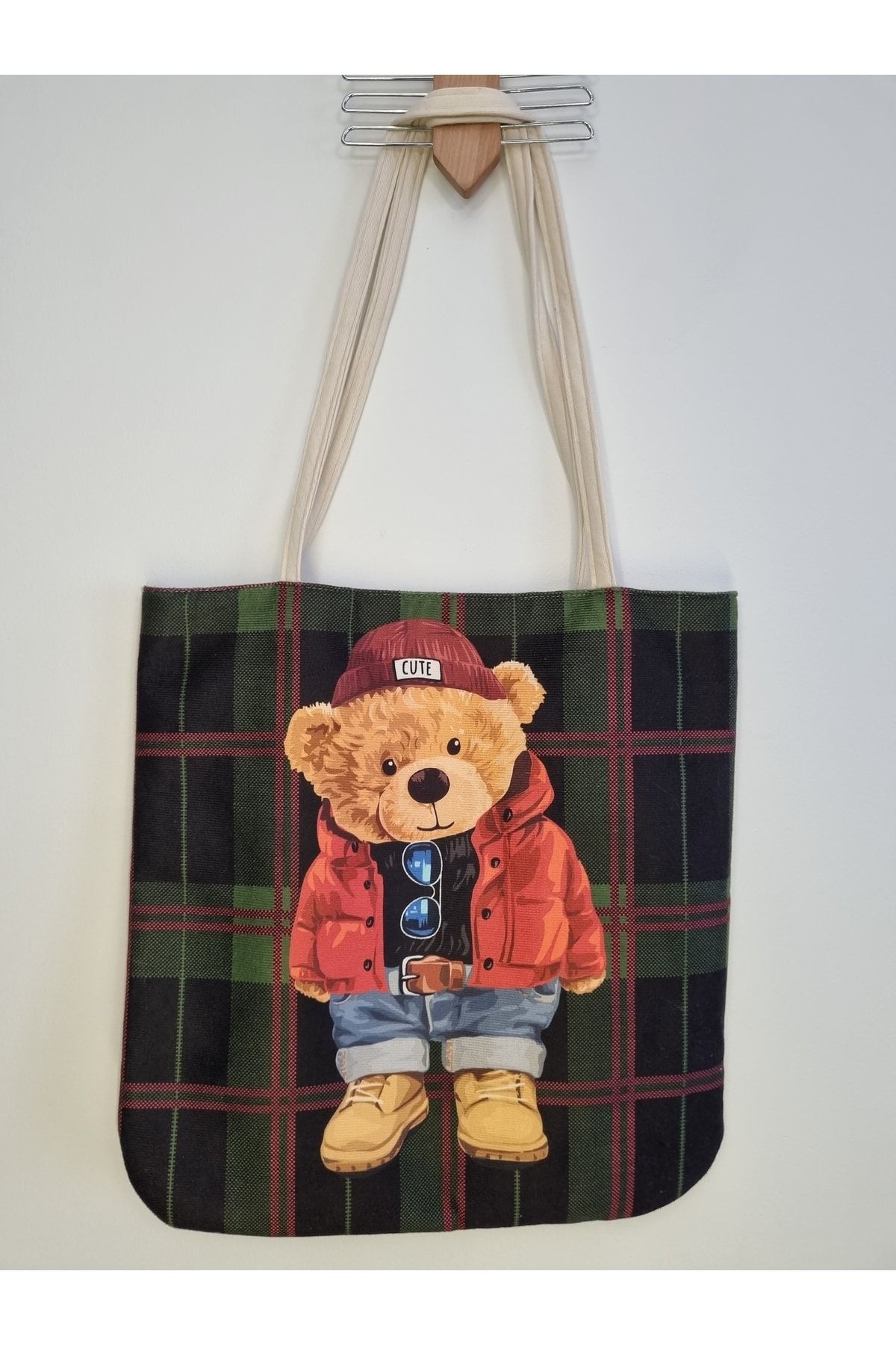 KIRLENT EV Teddy Bear Baskılı Çanta