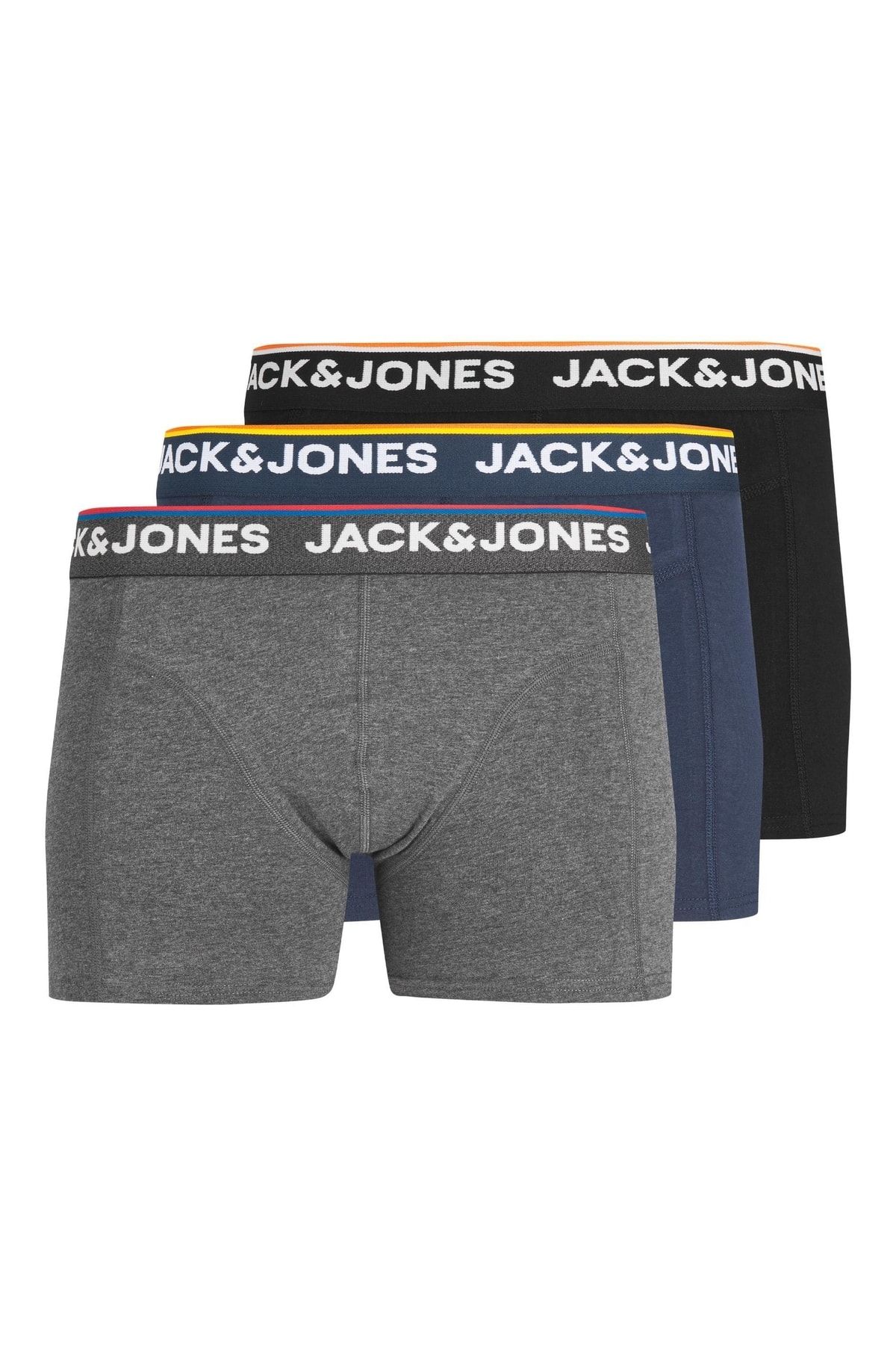 Jack & Jones Jack Jones Don Trunks 3 Pack Erkek Gri Boxer 12213087-05