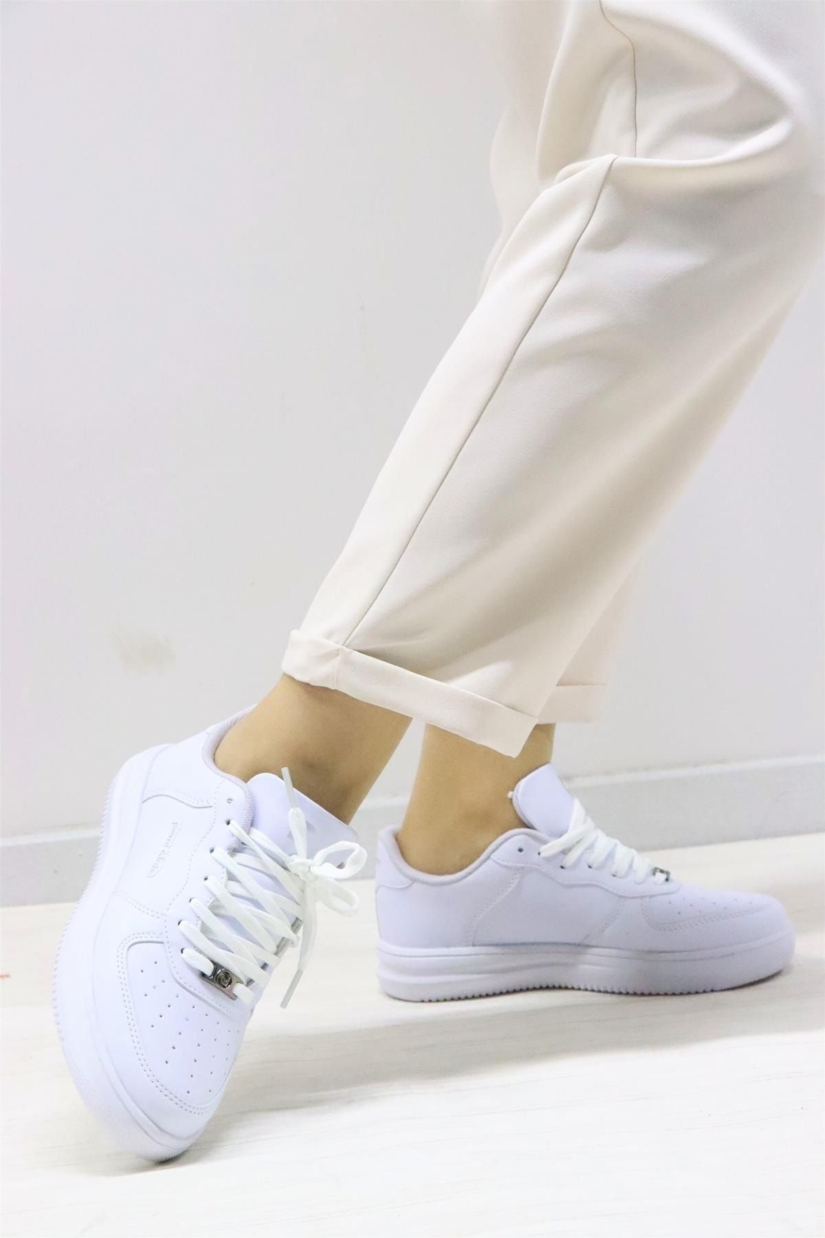 Pierre Cardin 10148 Kadın Beyaz Günlük Ayakkabı