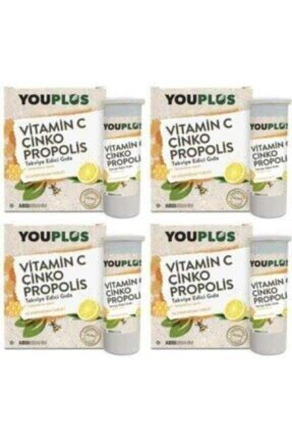 Youplus 4 Adet Youplus Vitamin C,çinko,propolis Efervesan Tablet Takviye