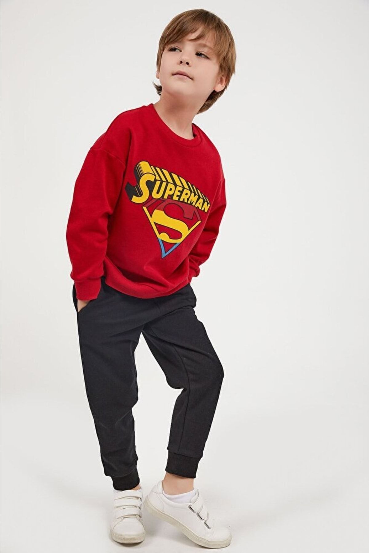 Superman Lisanslı Lacivert Erkek Çocuk Eşofman Takım