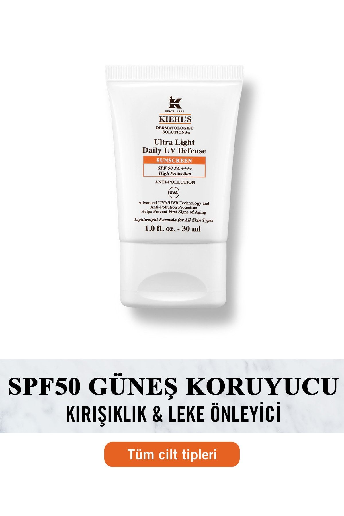 Kiehl's Ultra Light Günlük Uv Koruyucu Güneş Kremi - Spf50 30 ml