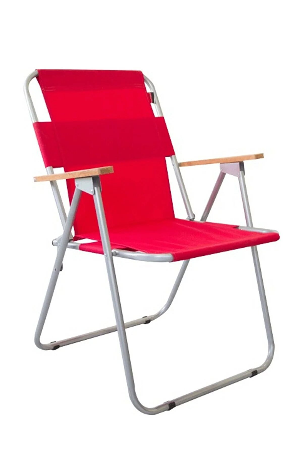 Bofigo Bahçe Sandalyesi Katlanır Sandalye Balkon Sandalyesi Kırmızı