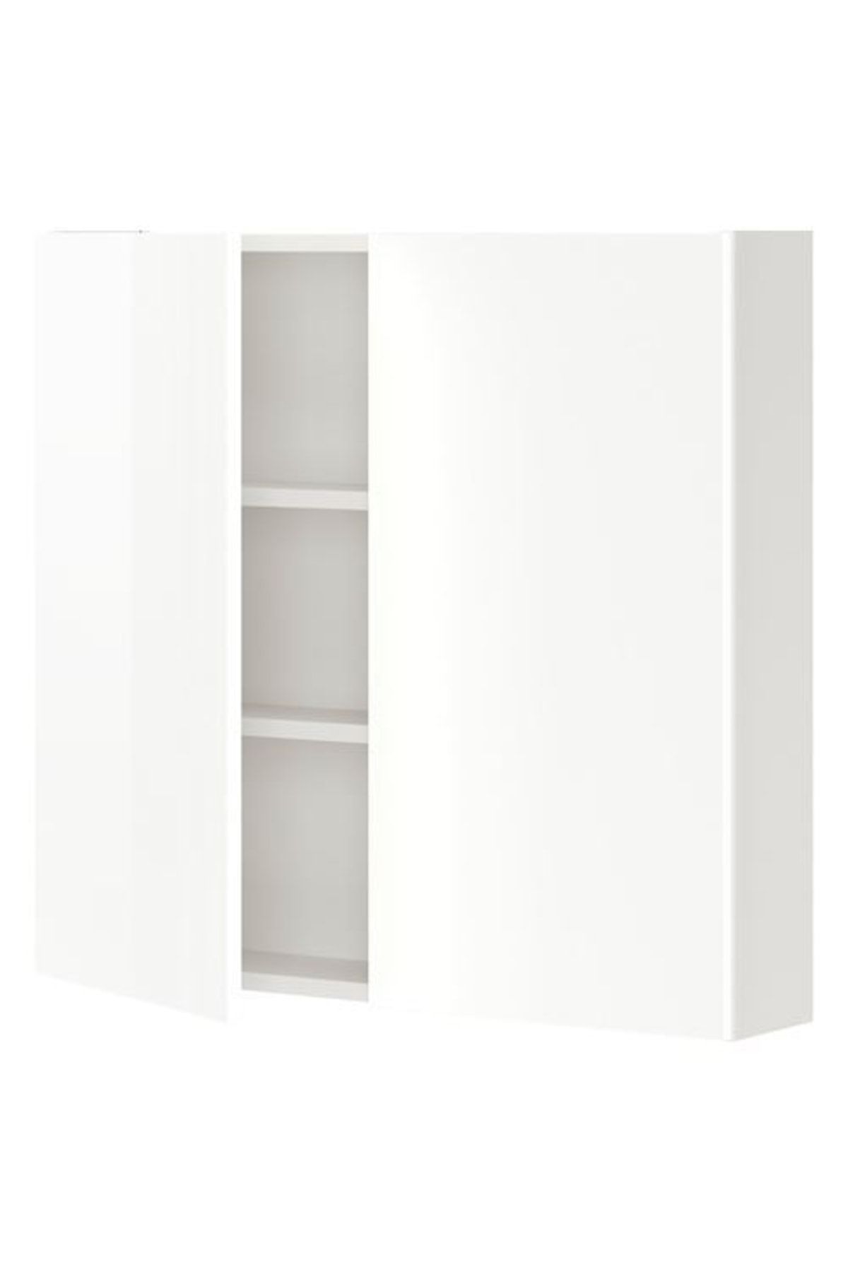 IKEA Duvar Dolabı 80x15x75  cm Beyaz-Parlak Cila Beyaz