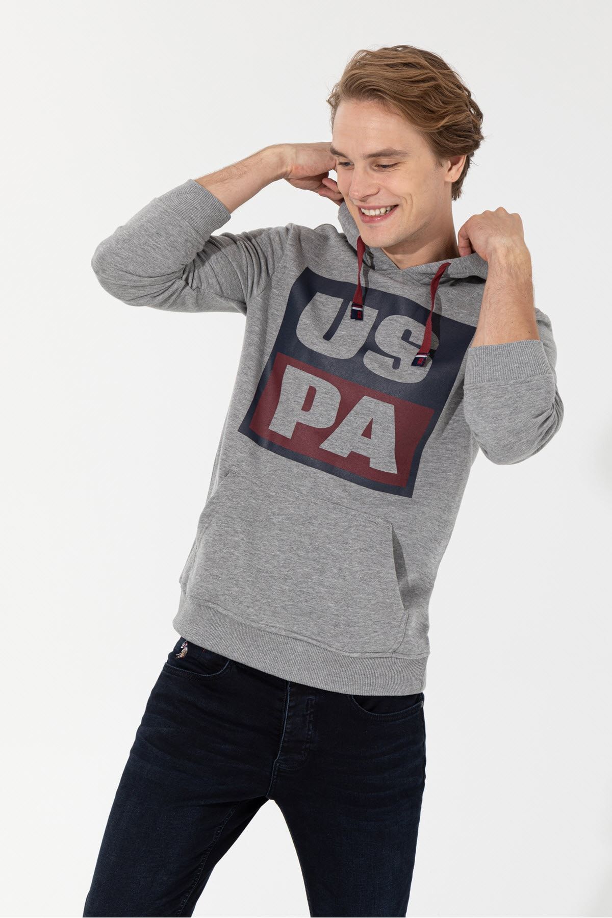 U.S. Polo Assn. Gri Erkek Sweatshirt