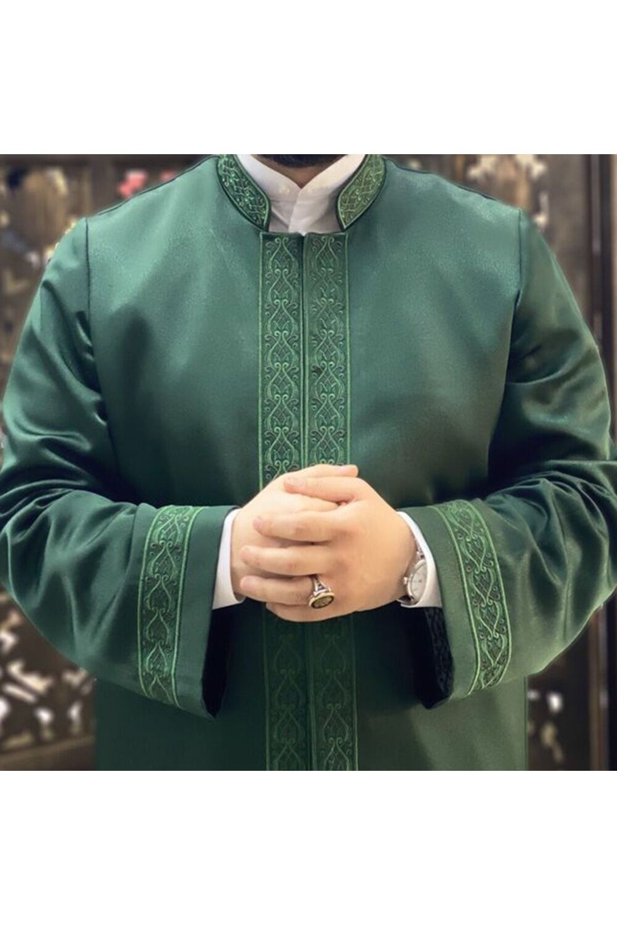 İkranur Lüks Yeşil Beraat Imam Cübbesi