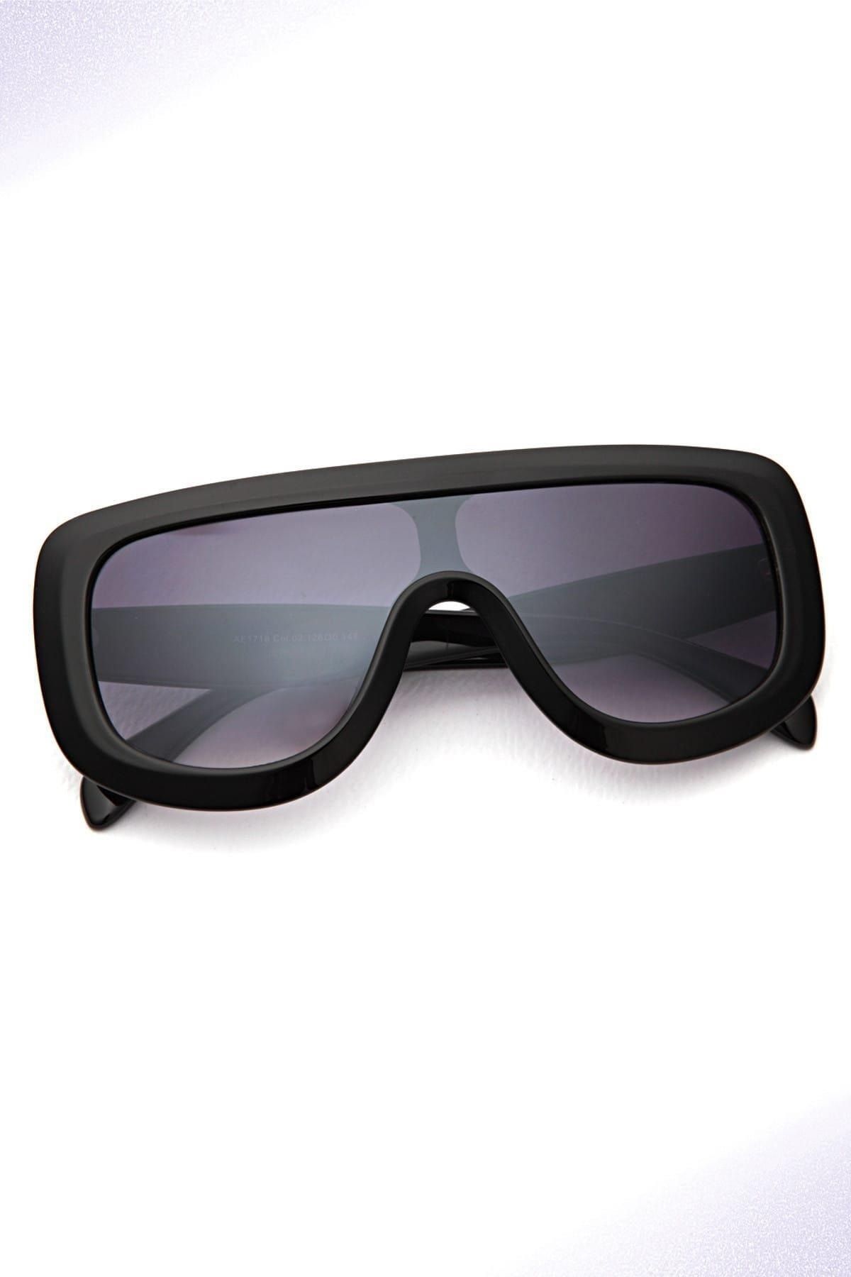 Angel Eyes Snowboard/kayak Gözlüğü Geniş Geometrik Tasarım Siyah Çerçeve Siyah Cam