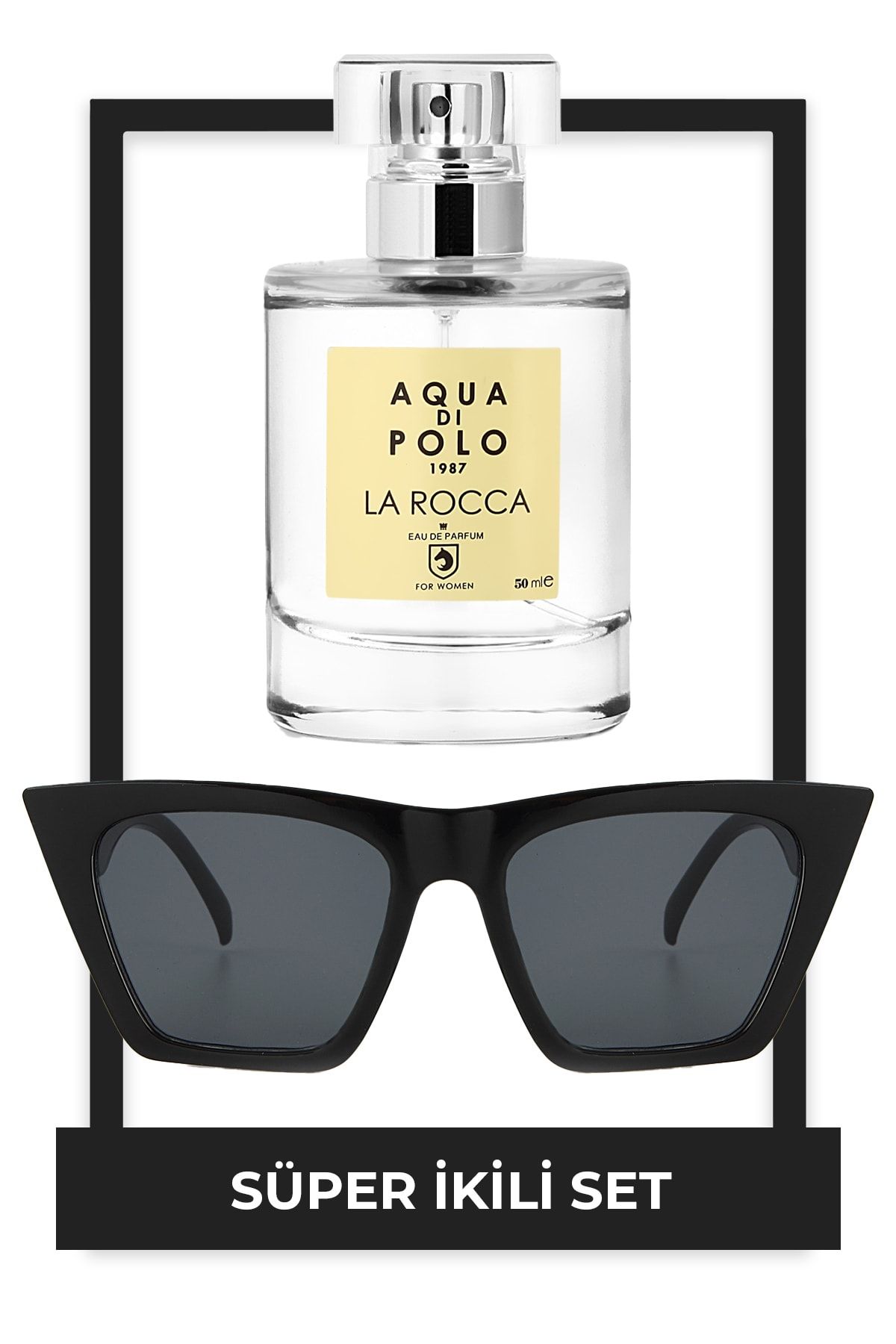 Aqua Di Polo 1987 2'li Fırsat Paketi Güneş Gözlüğü + La Rocca Edp 50 ml Kadın Parfüm Stcc002901