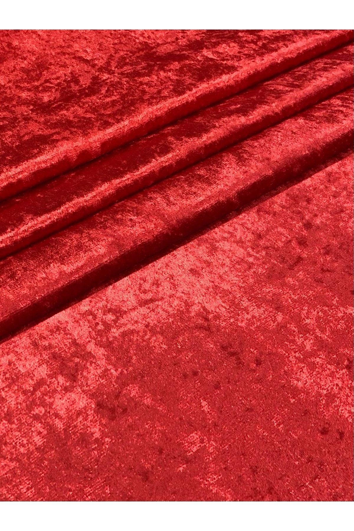 Enesar Home Parlak Kadife Kırmızı Kumaş Döşemelik Kumaş (likrasız & Astarlı)
