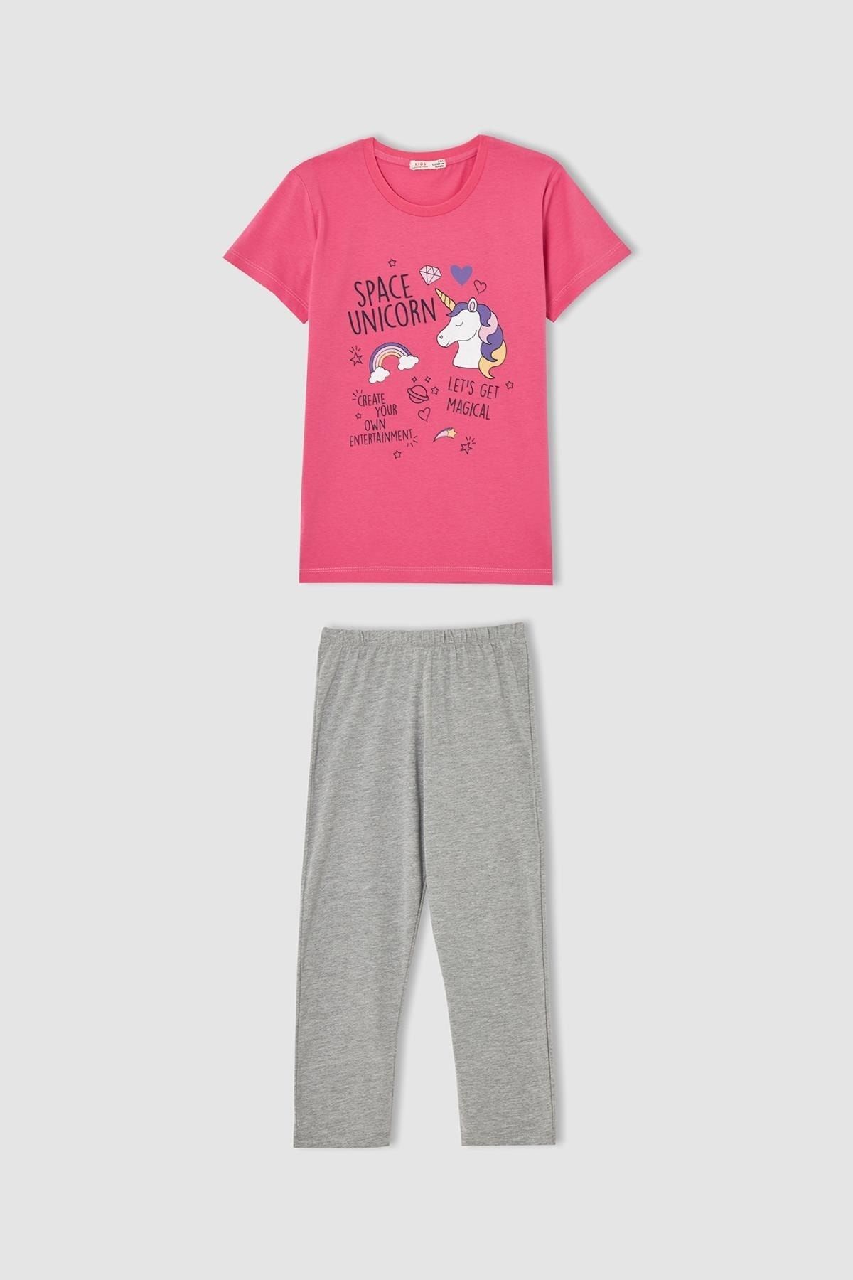 Defacto Kız Çocuk Regular Fit 2'li Pijama