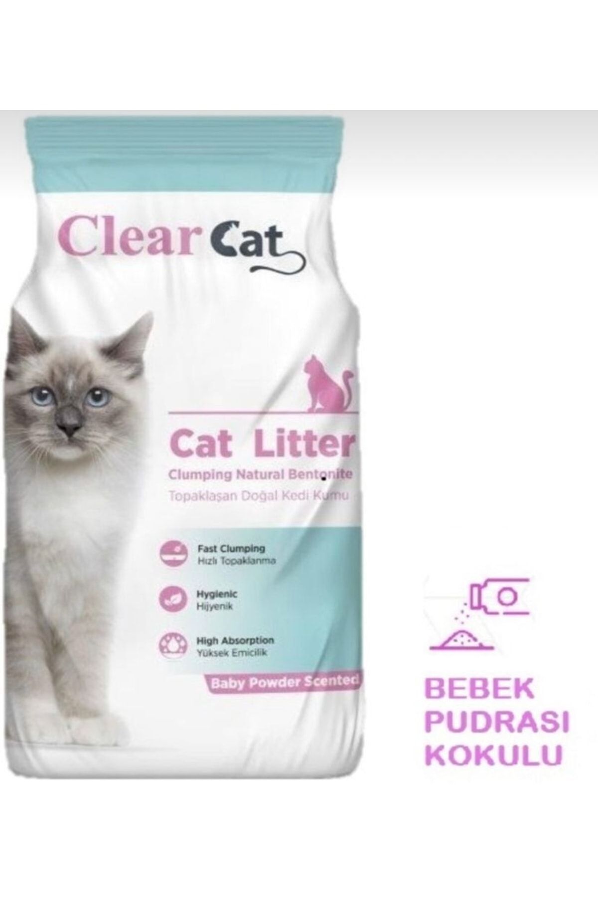 Clear Cat Kedi Kumu Bebek Pudrası Kokulu 5 kg