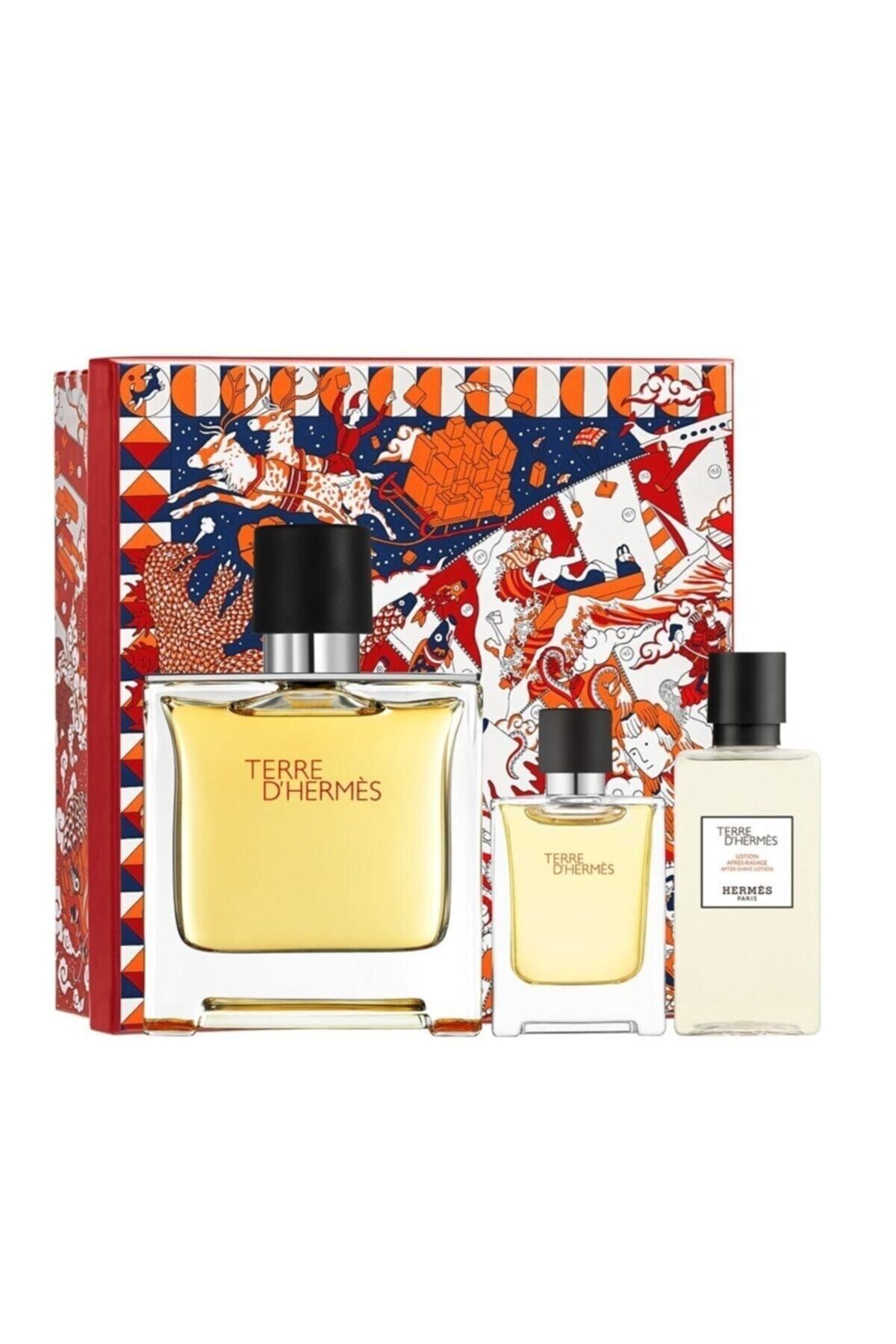 Hermes Terre D' Pure Parfum Edp 75 Ml + Edp 12,5 Ml + After Shave Lotion 40 Ml